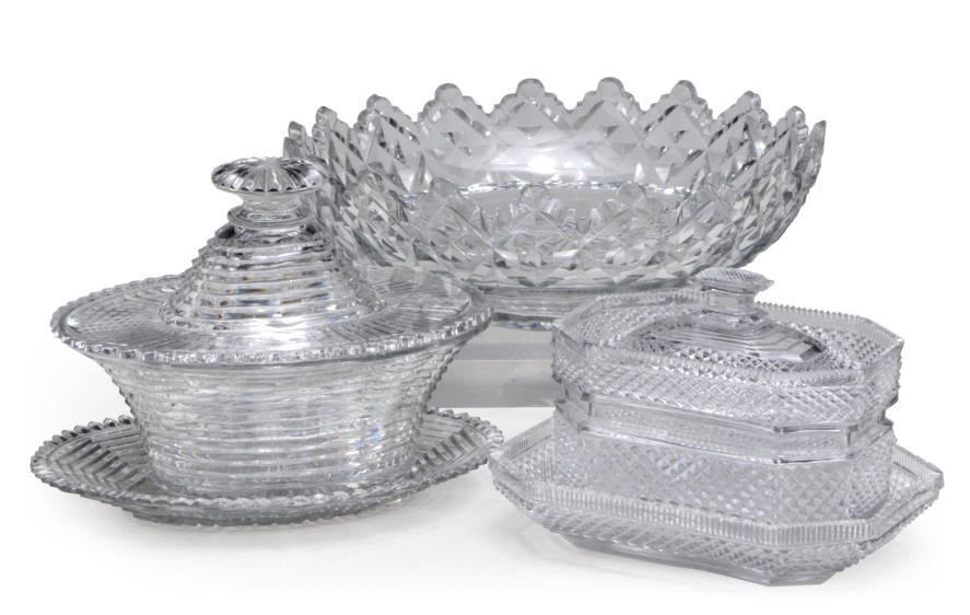 A GROUP OF CUTGLASS SERVING PIECES, , 19TH 20TH CENTURY, Christie's
