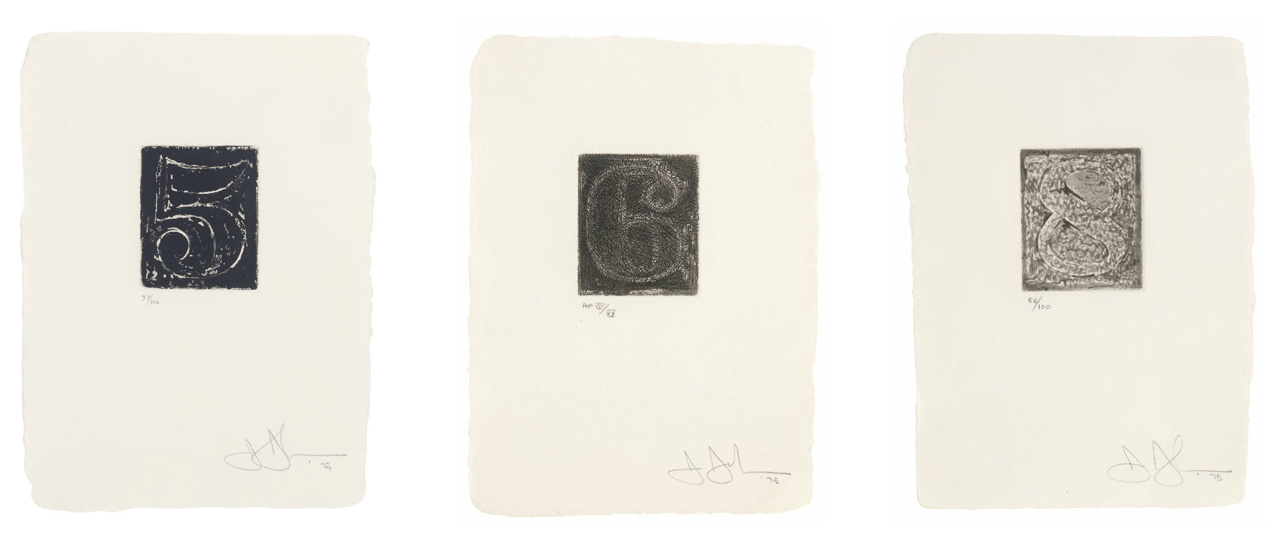 0 through 9: three plates (ULAE 161, 162 and 164) 
