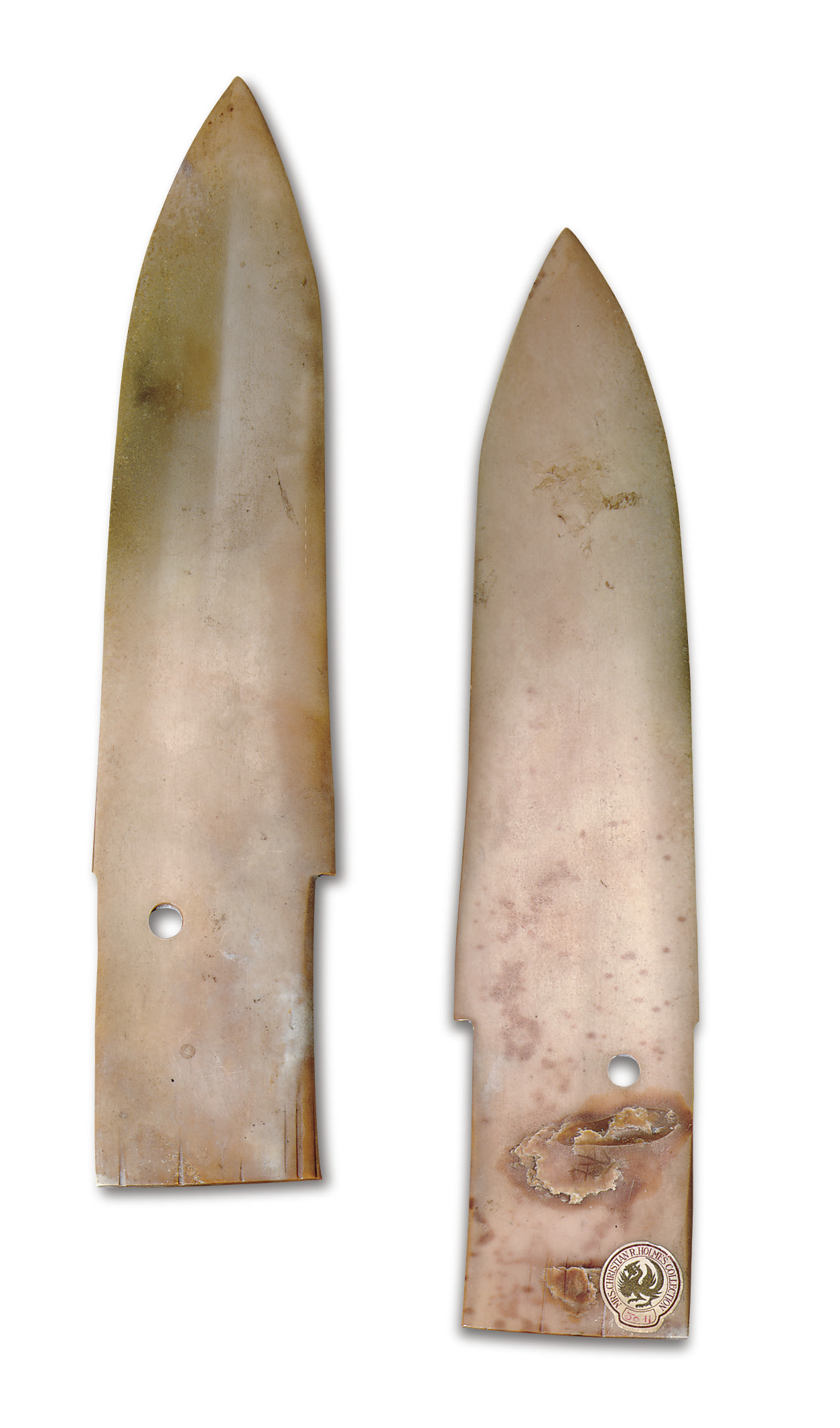 A PAIR OF SMALL GREEN JADEITE CYLINDRICAL CONTAINERS AND COVERS