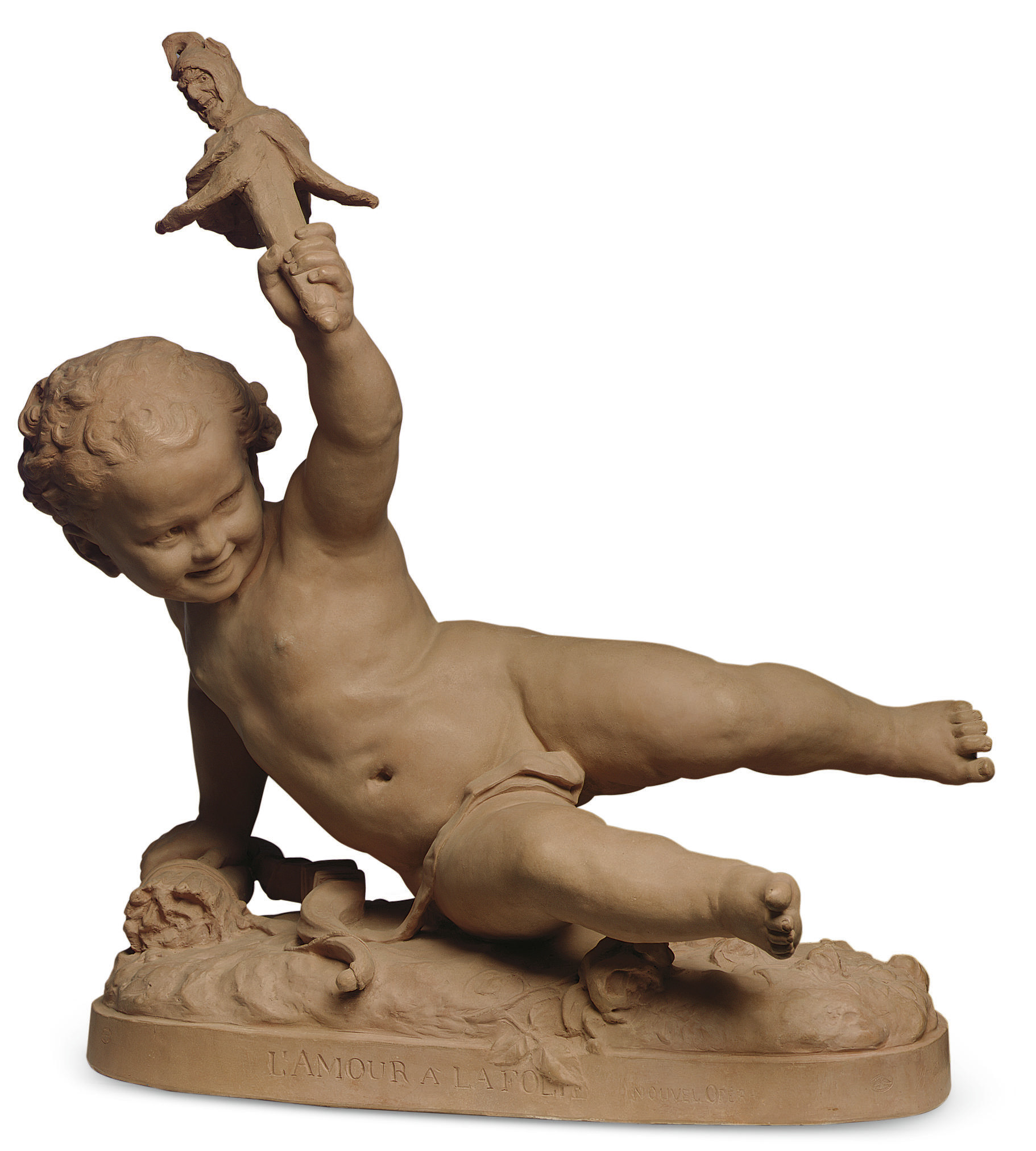 A French Terracotta Figure Entitled L Amour A La Folie