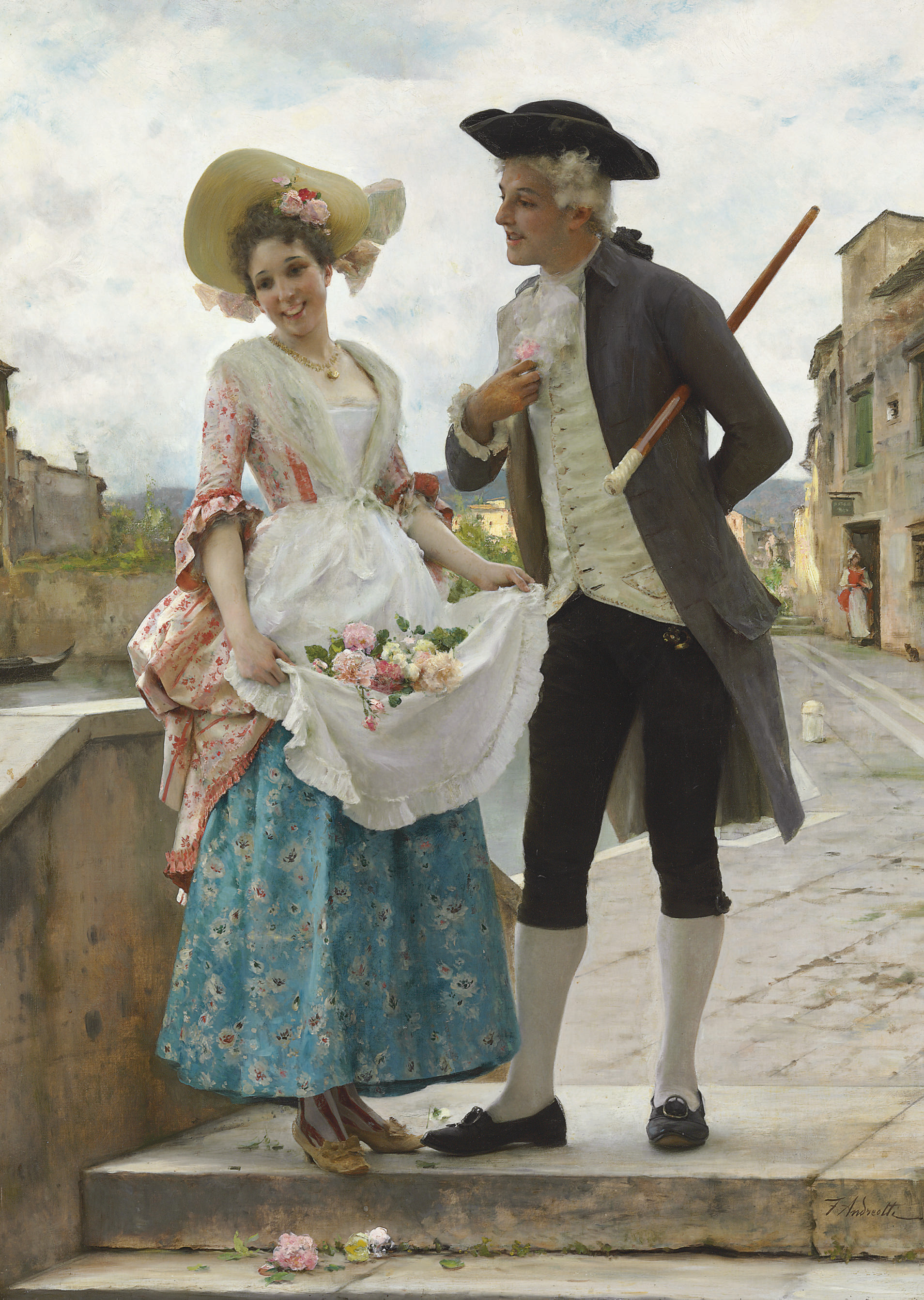 Frederico Andreotti (Italian, 1847-1930) , Welcomed Attention