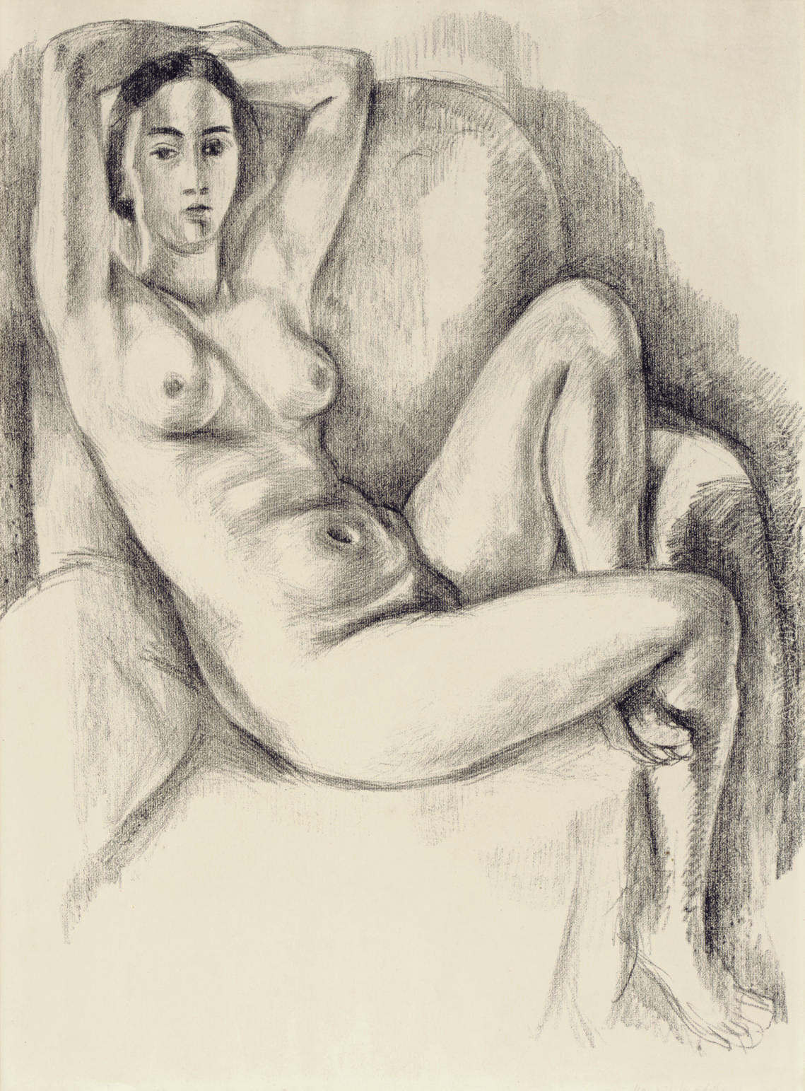 Nu au coussin bleu (D. 442)

