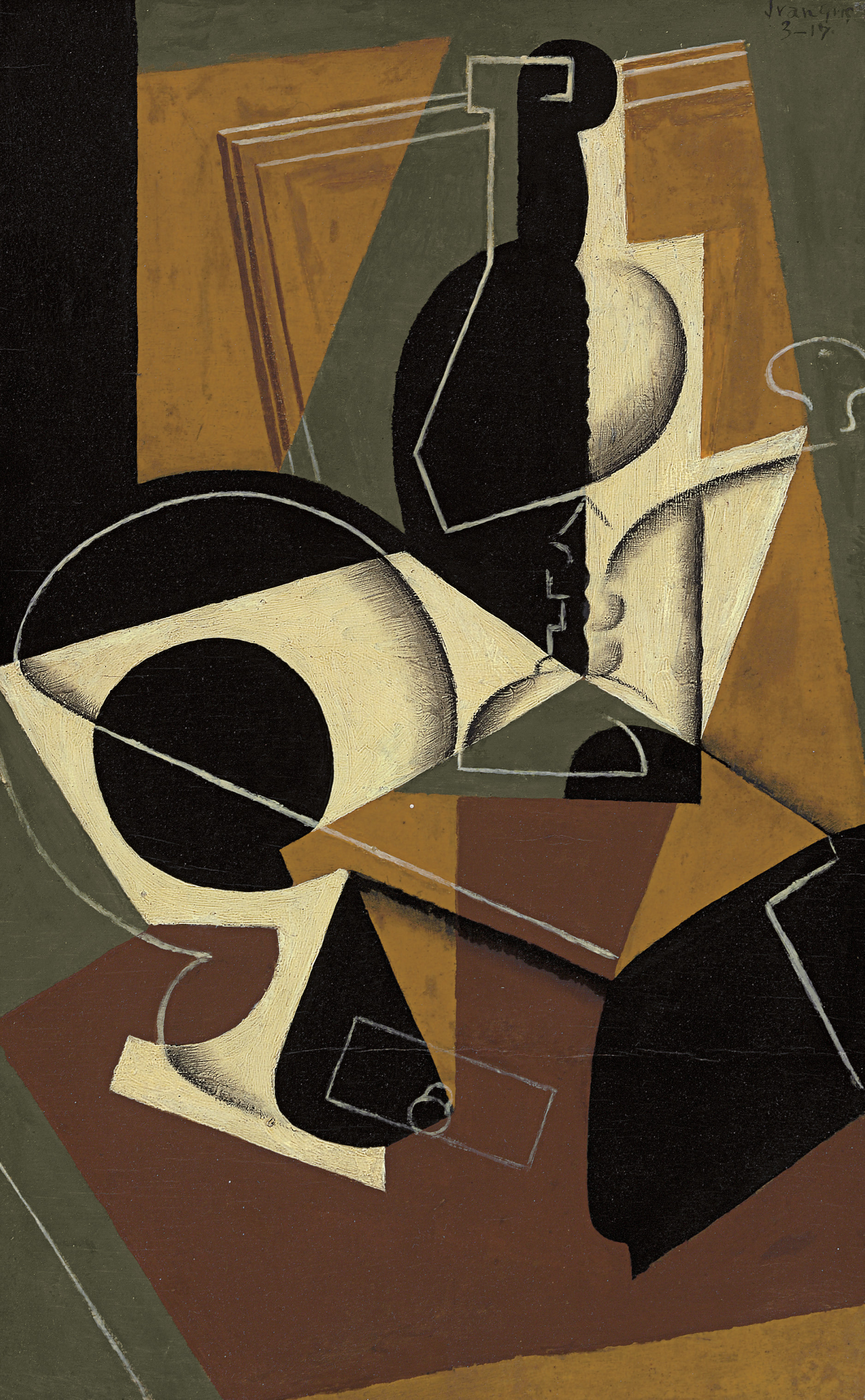Juan Gris (18871927) , Moulin à café et bouteille Christie's