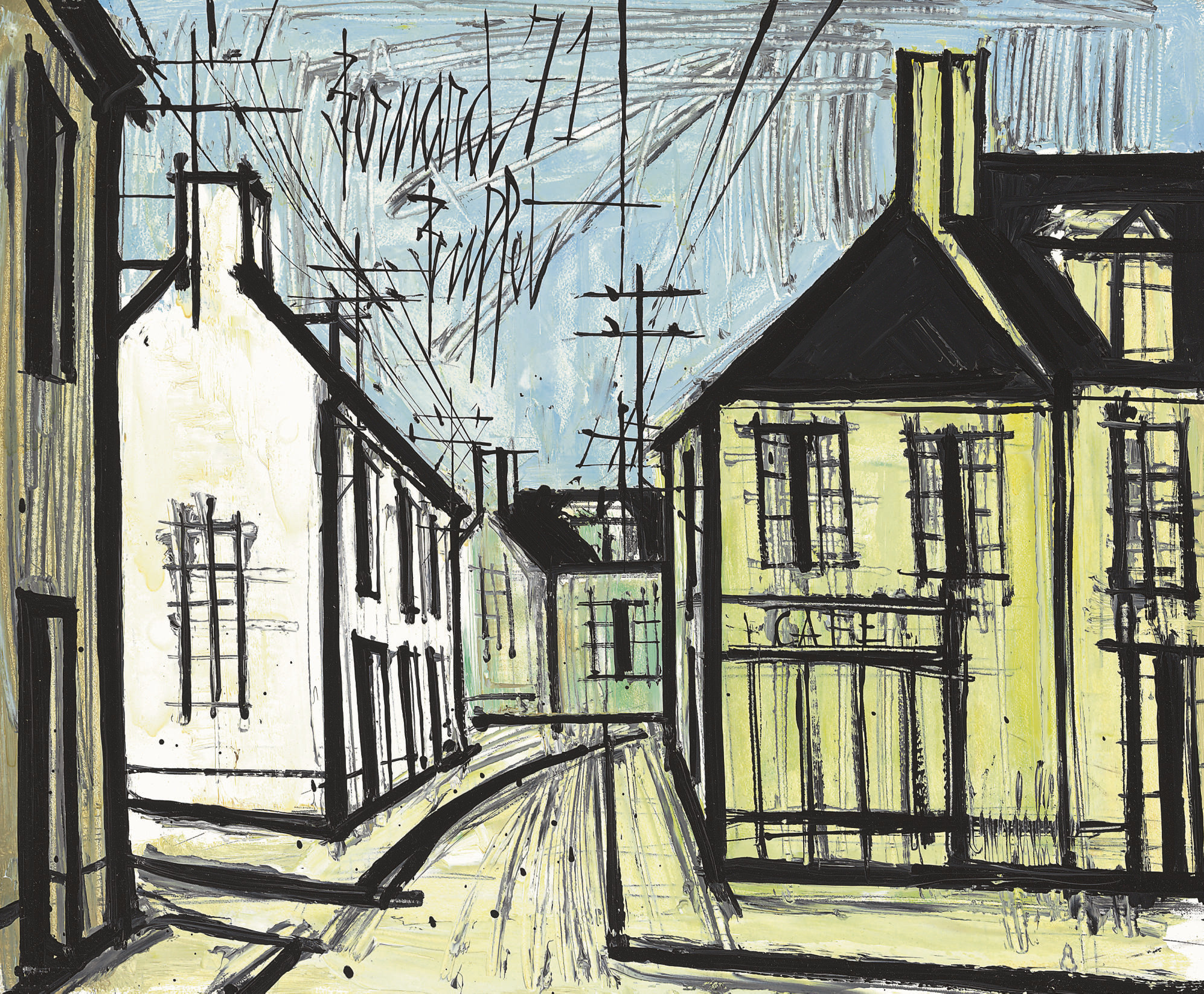 Bernard Buffet (1928-1999) , Les Sables d'Olonne, langoustiers et