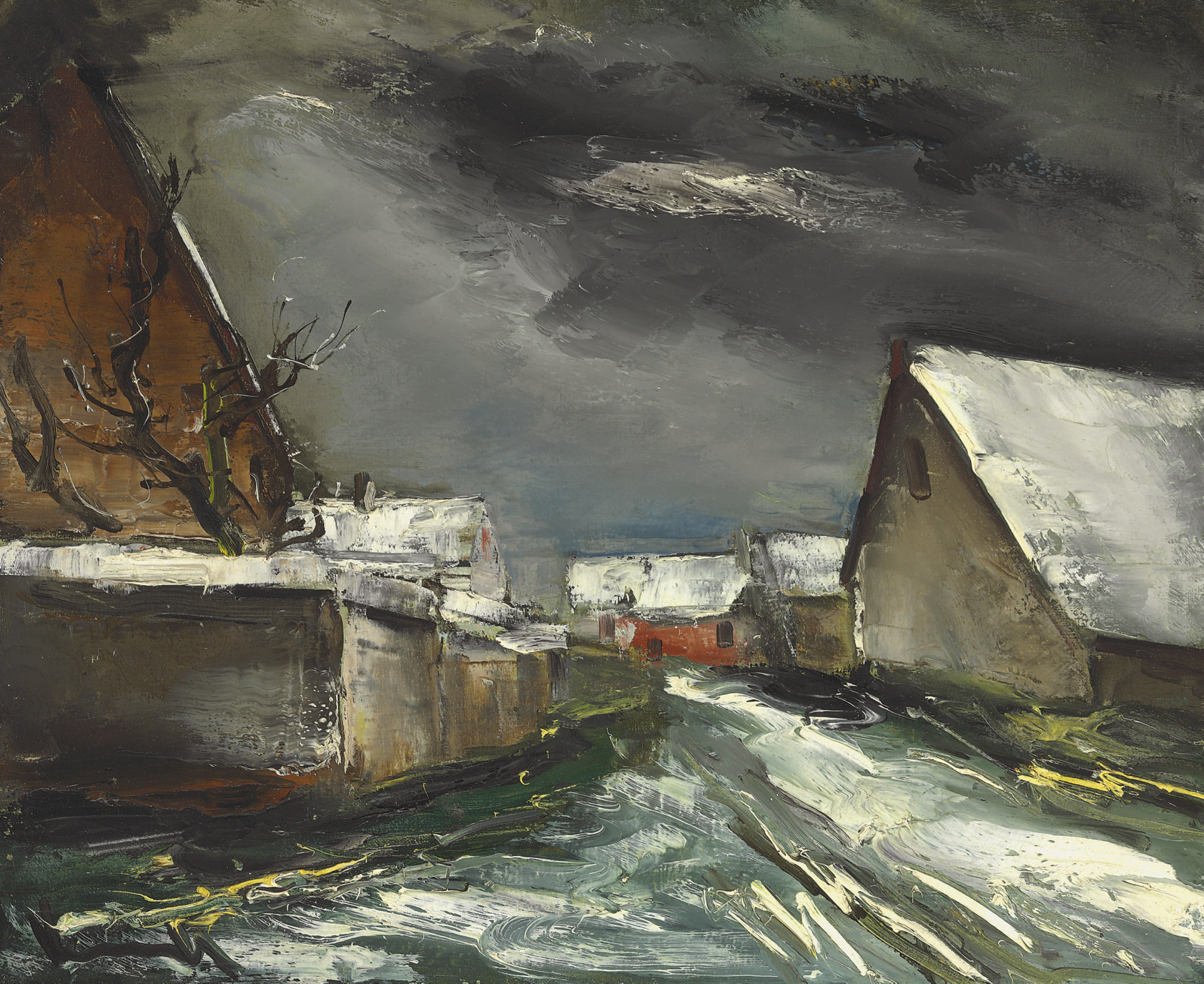 Bernard Buffet (1928-1999) , Les Sables d'Olonne, langoustiers et