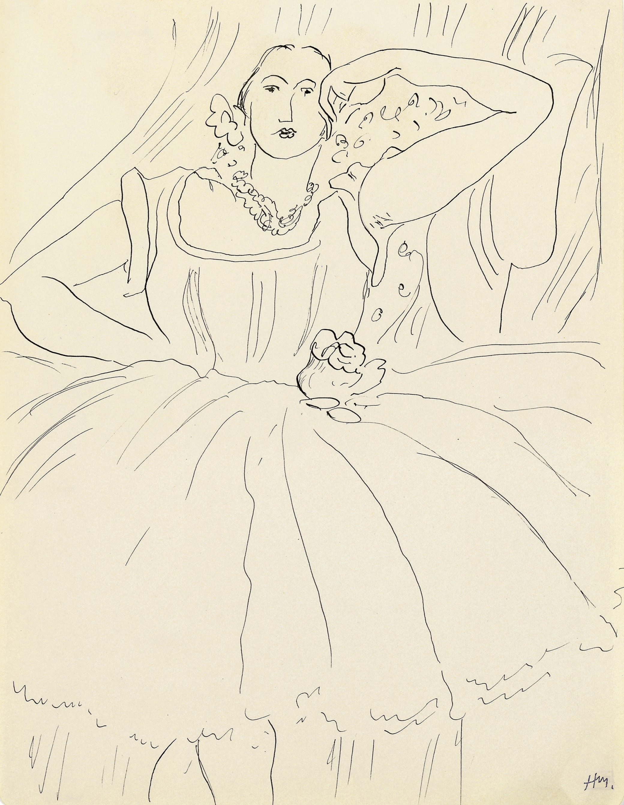 Femme en robe du soir 
