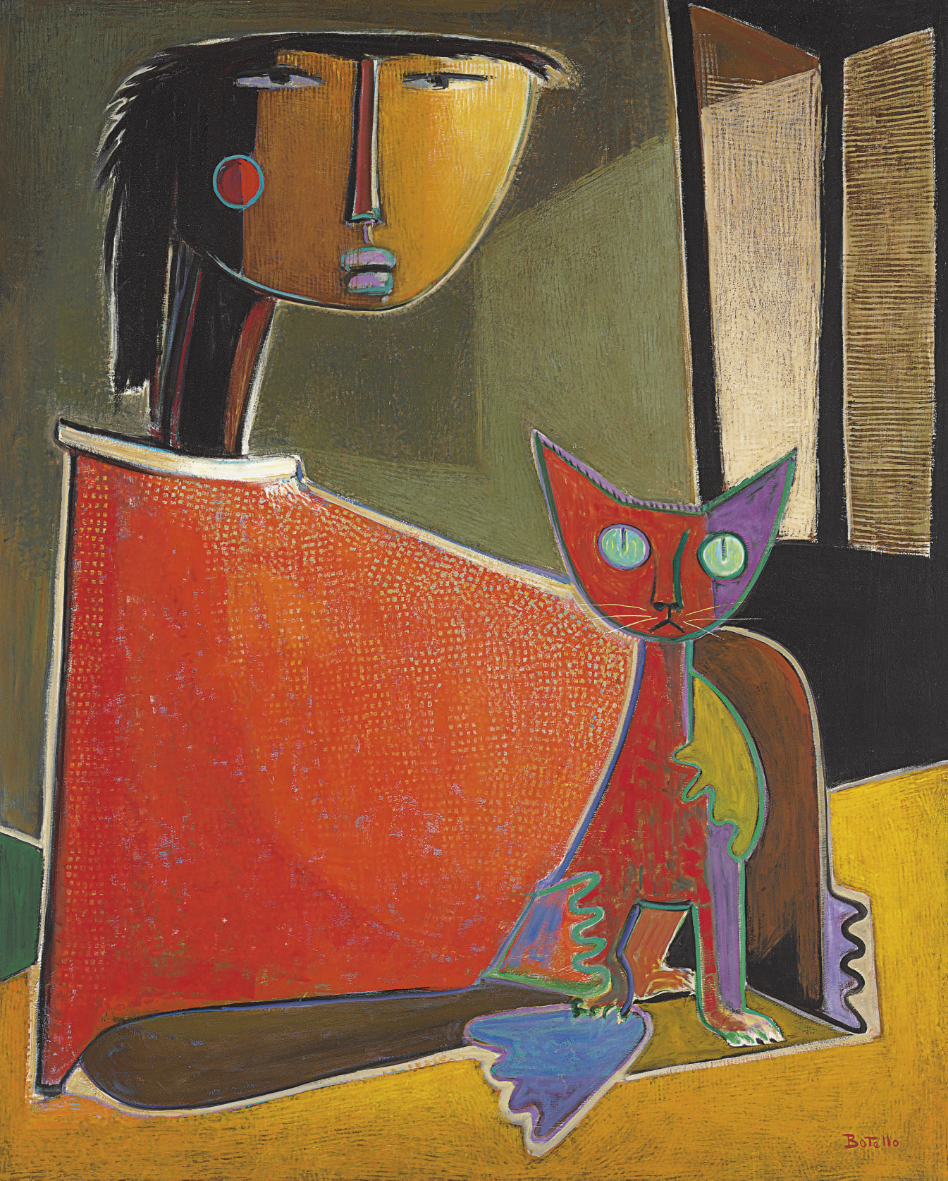 Angel Botello (Puerto Rican 19131986) , Girl with a Cat Christie's