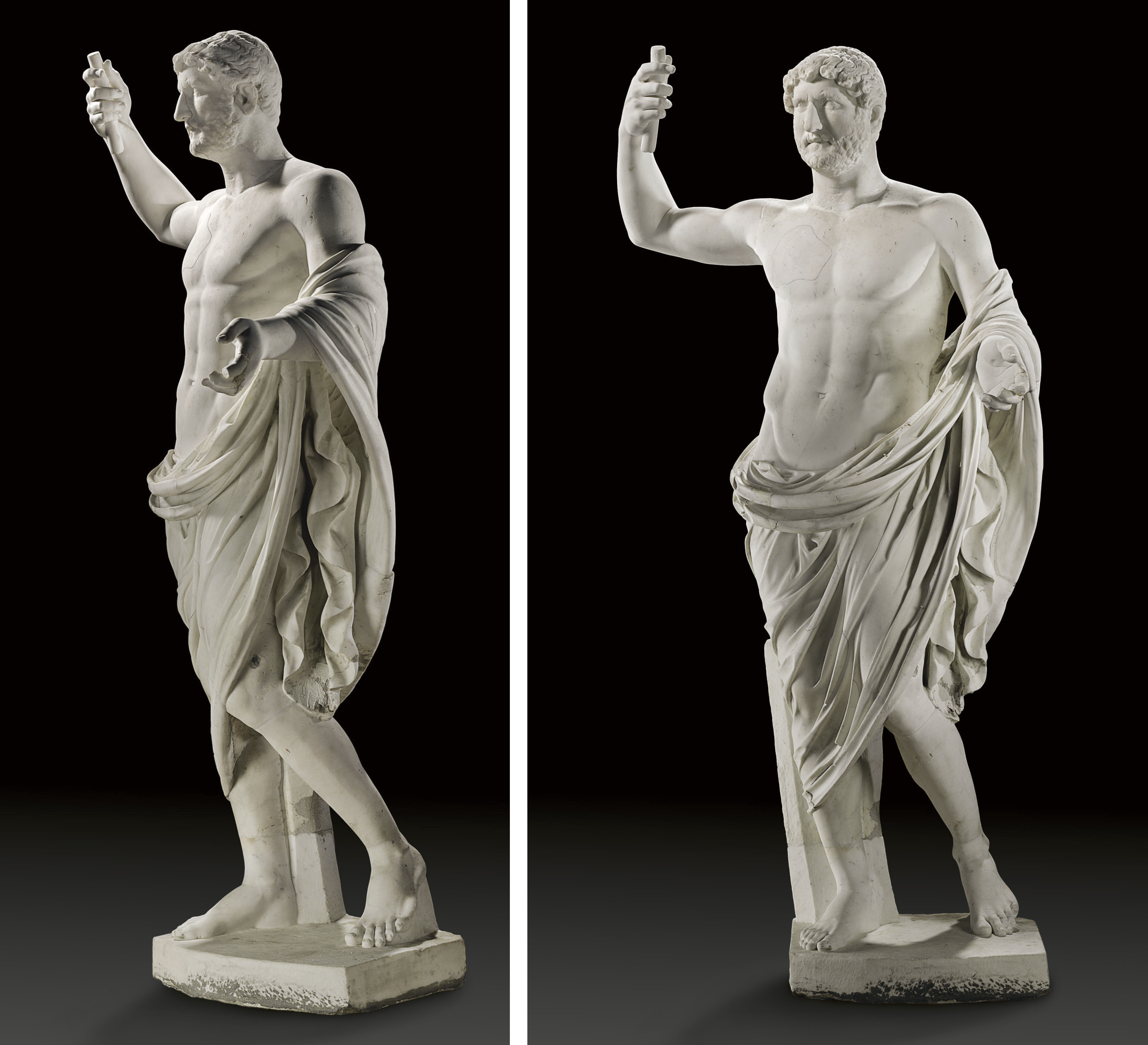 A ROMAN MARBLE STATUE OF THE EMPEROR HADRIAN , CIRCA 117138 A.D