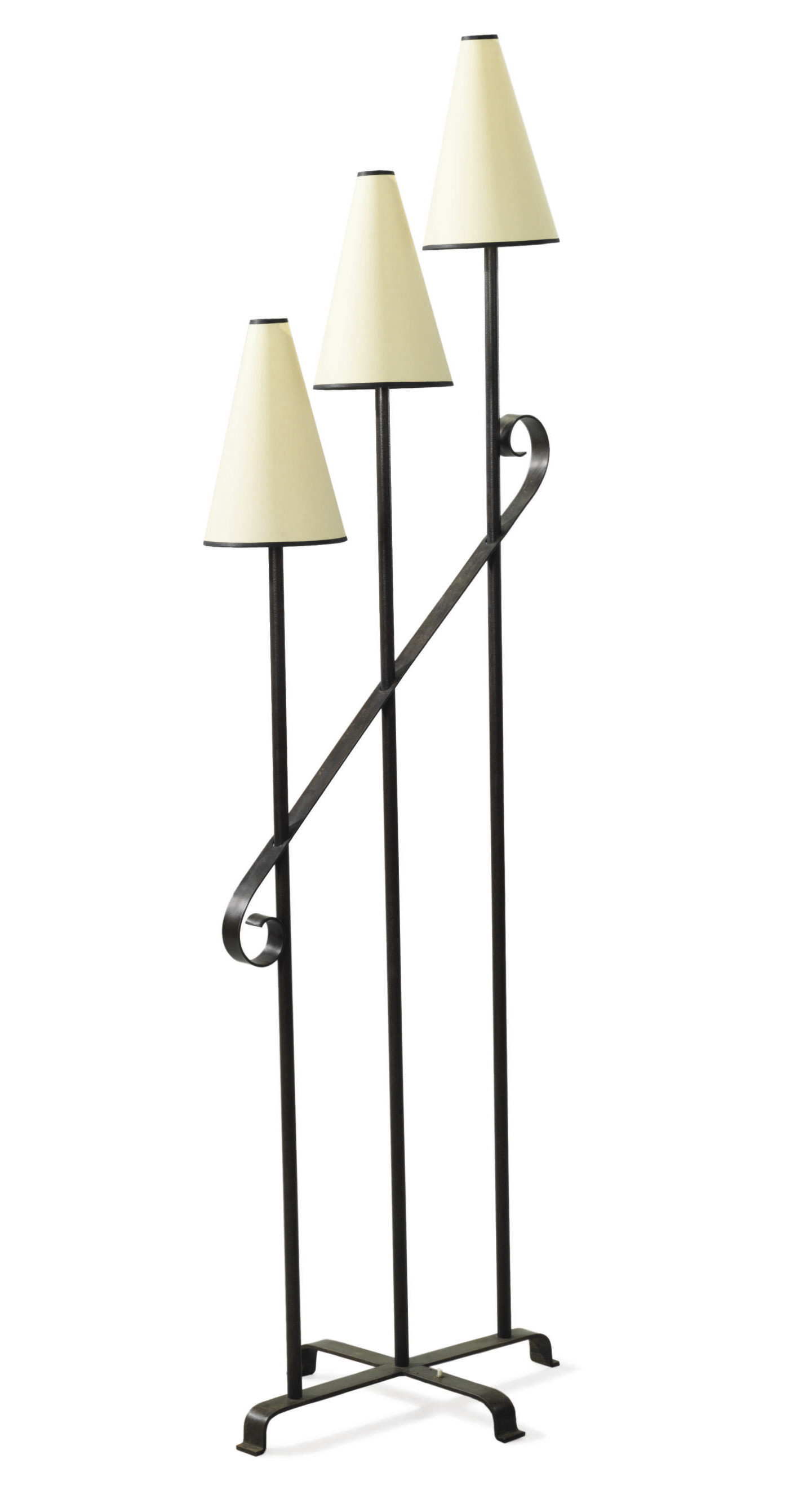 JEAN PROUVE (1901-1984) , A LACQUERED STEEL, CANVAS AND LEATHER