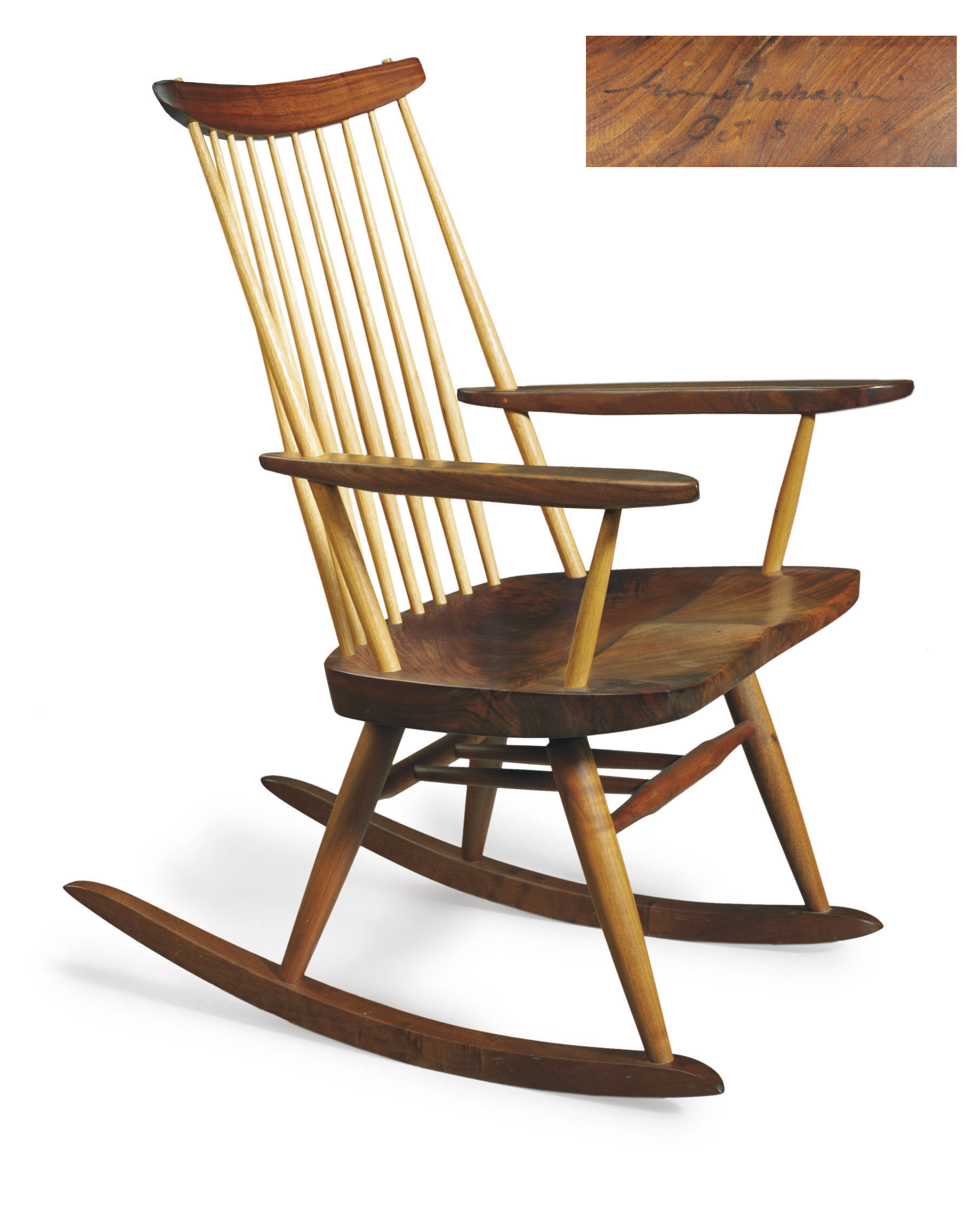 NAKASHIMA (19051990) , A WALNUT ROCKING CHAIR, 1983 Christie's