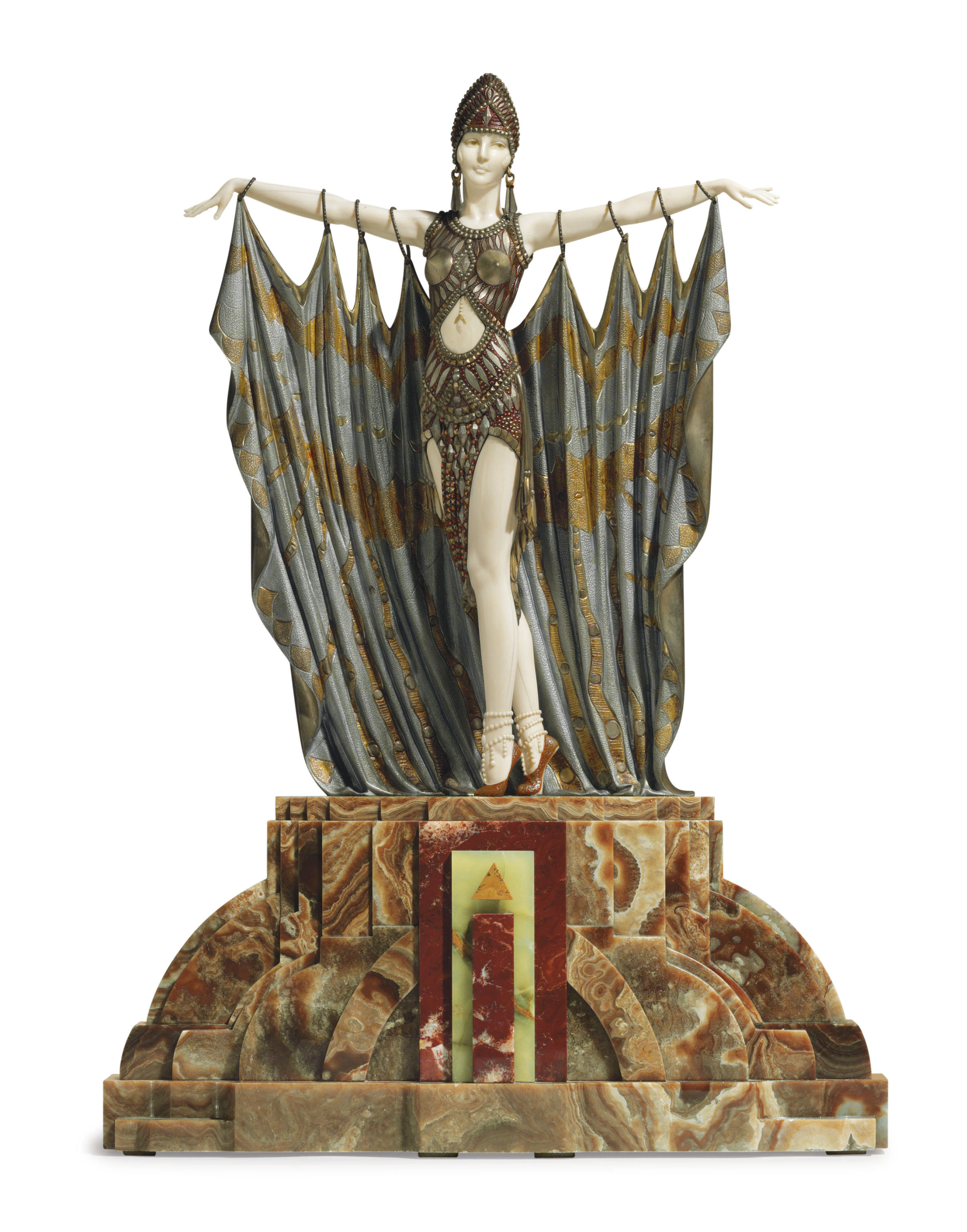 DEMETRE H. CHIPARUS (1886-1947) , 'FRIENDS FOREVER' A PATINATED