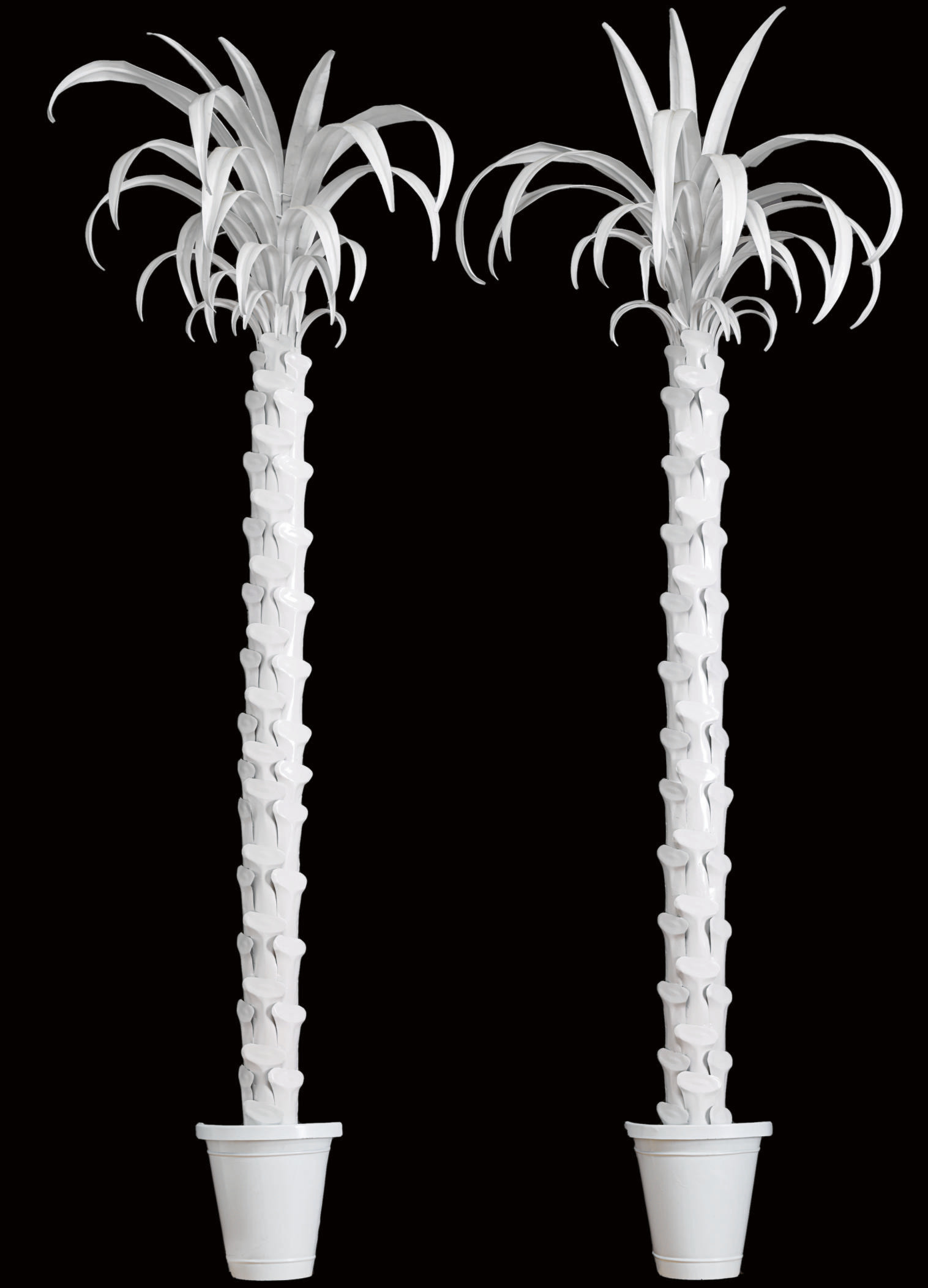 A PAIR OF WHITEPAINTED METAL PALM TREES , 20TH CENTURY Christie's