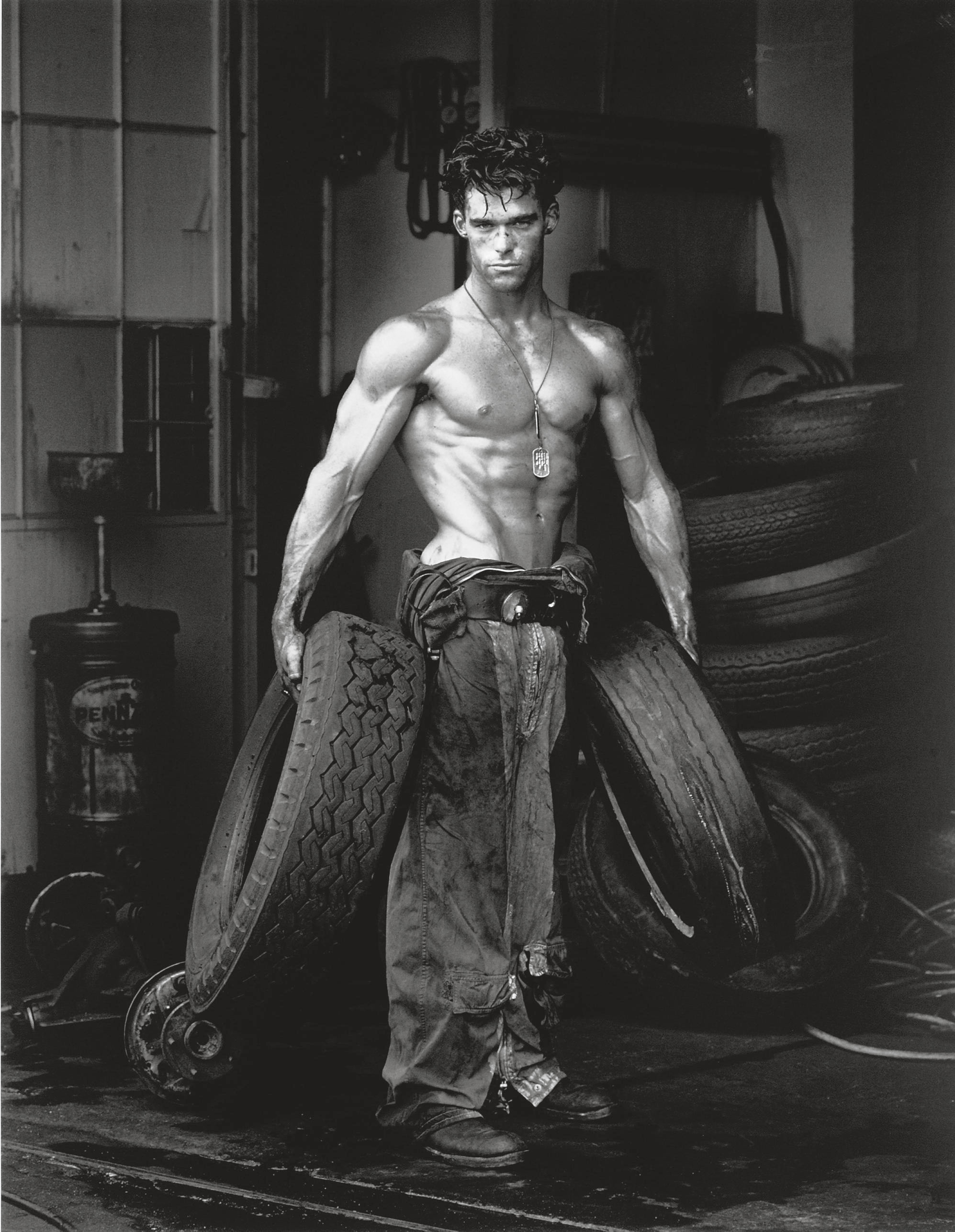 HERB RITTS (19522002) , Fred with Tires, Hollywood, 1984 Christie's