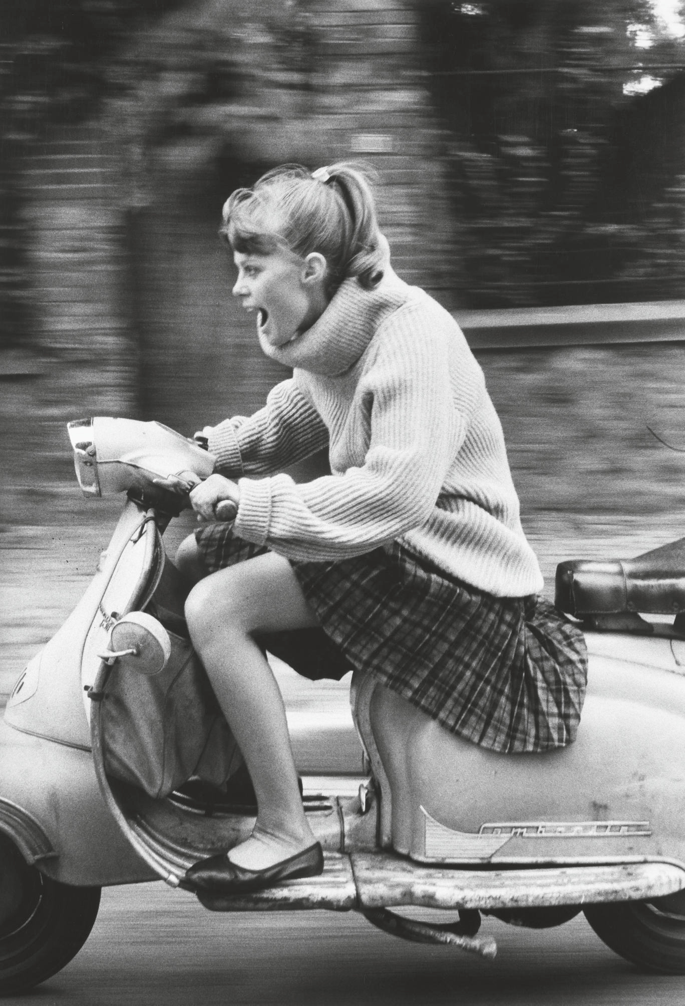 JEAN-FRANCOIS JONVELLE (B. 1943) , Woman riding scooter, 1984