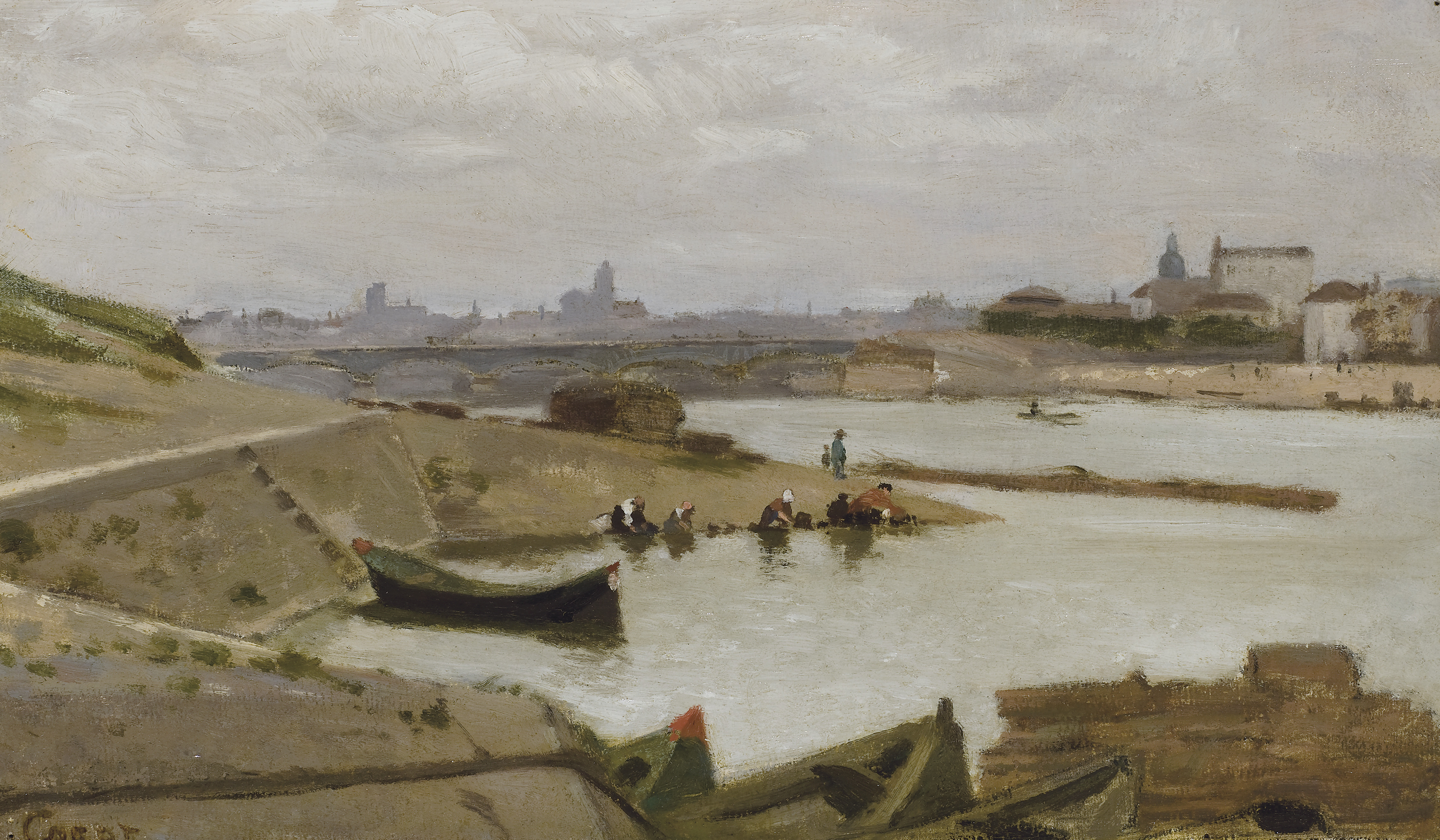 Paris vue des environs, probablement du quai d'Ivry 
