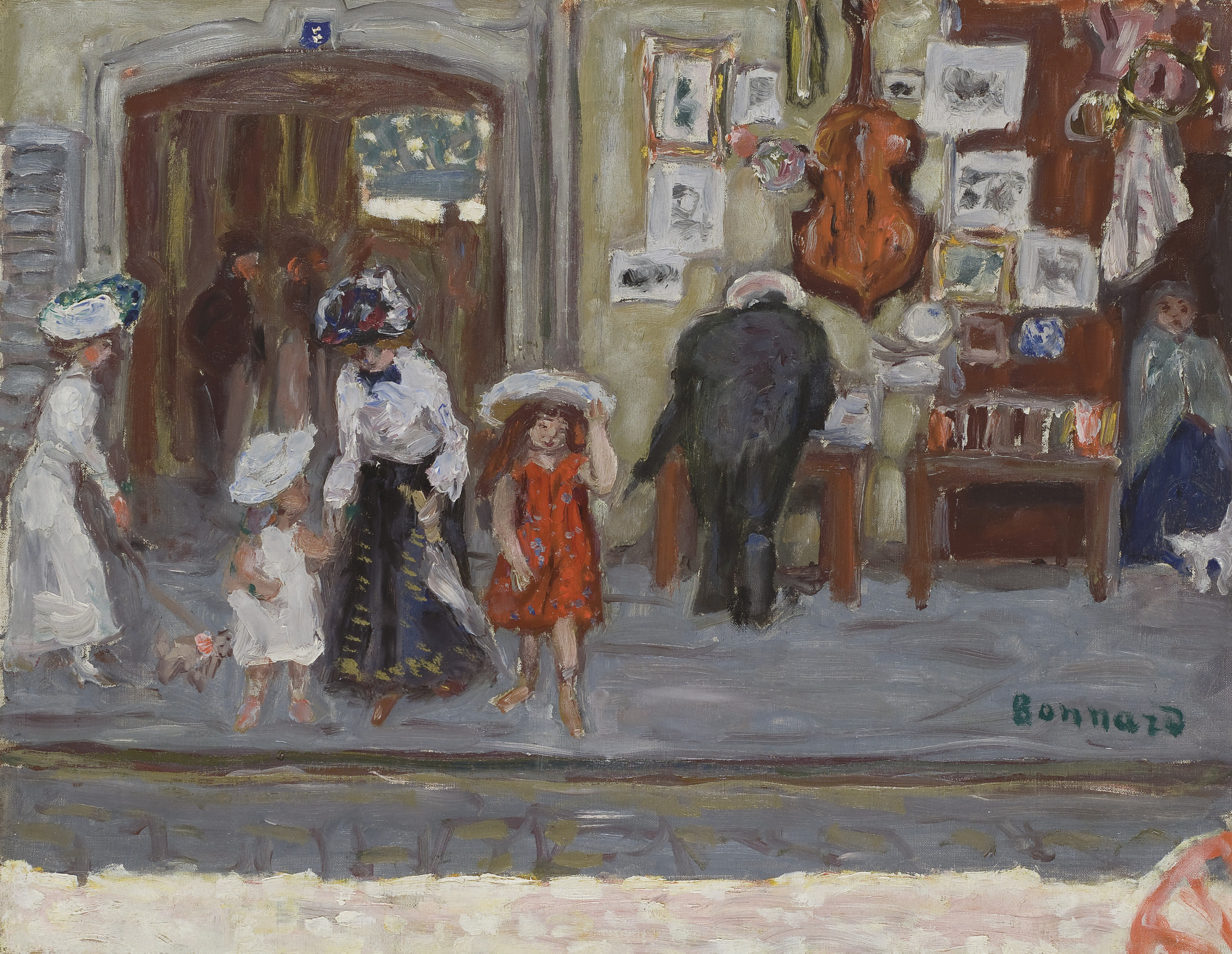 PIERRE BONNARD (1867-1947) , La terrasse sur la Seine, Vernon
