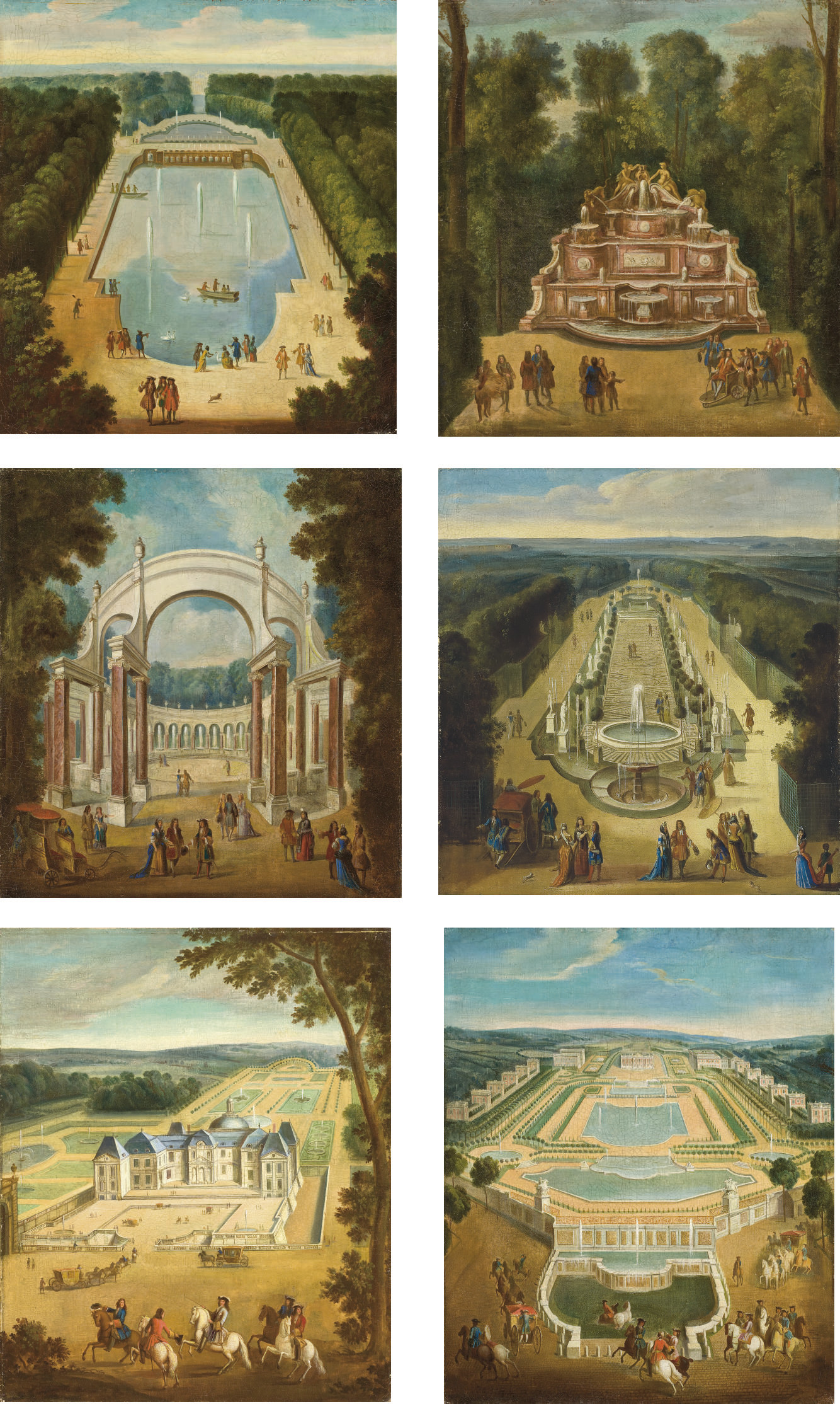 D Apres Etienne Allegrain Charles Chatelain Jean Cotelle Jean Baptiste Martin Gabriel Perelle Et Pierre Denis