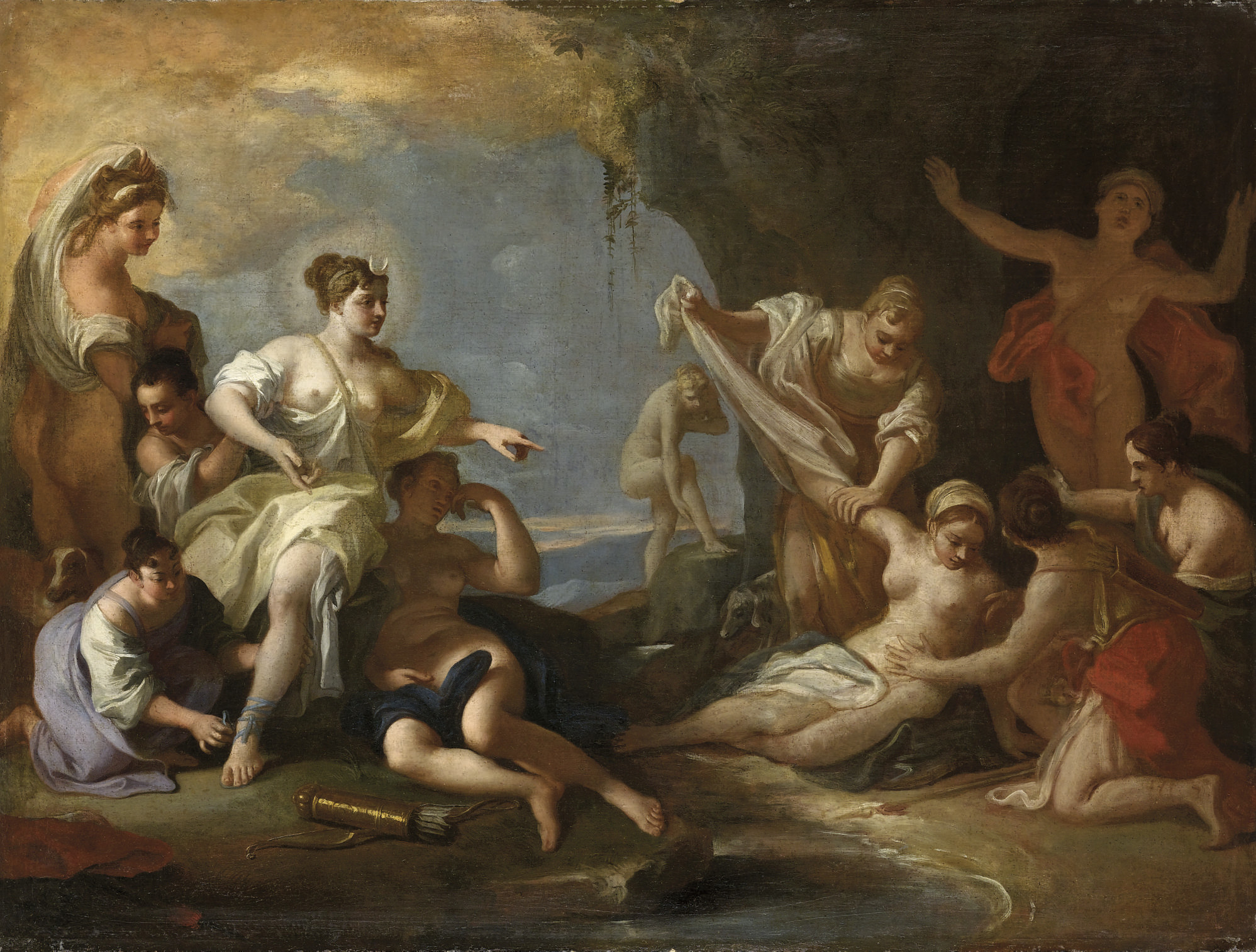 Scuola napoletana, secolo XVIII , Diana e Callisto Christie's