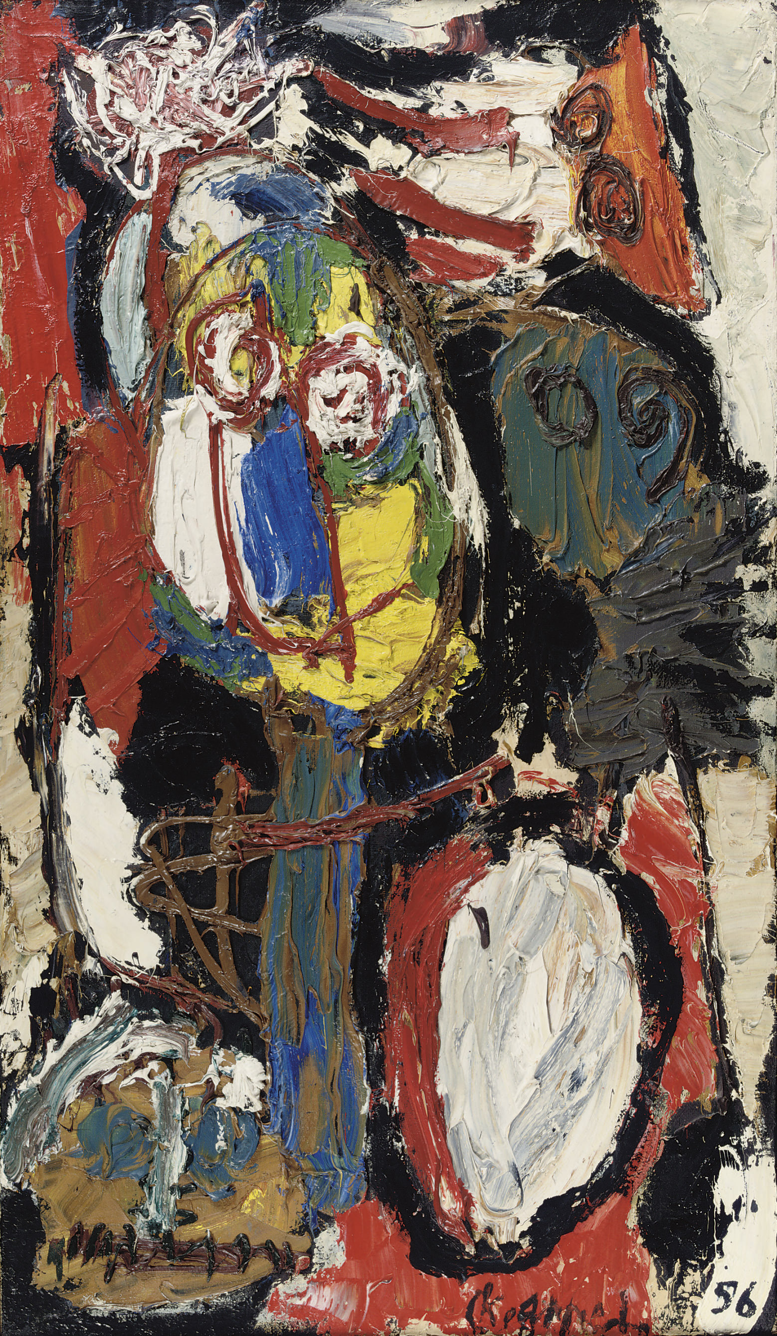Asger Jorn (1914-1973) , Komposition med ugle og fabeldyr | Christie's