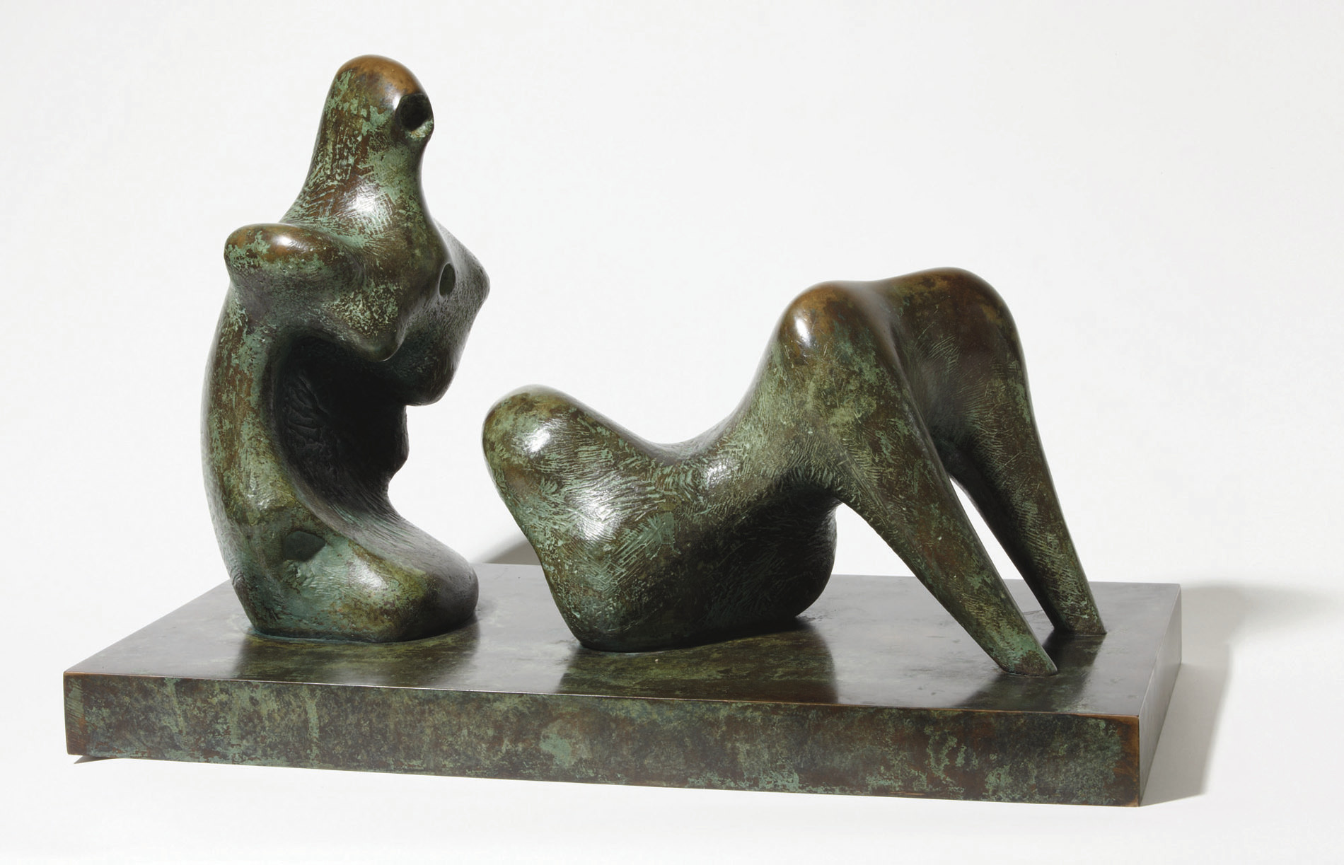 Two piece reclining figure: armless 
