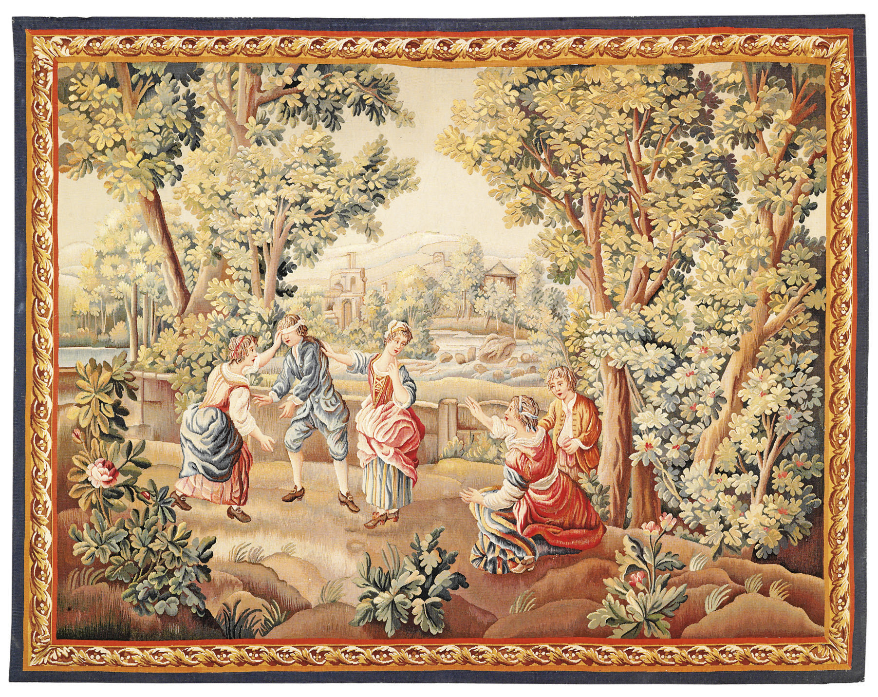 AN AUBUSSON TAPESTRY