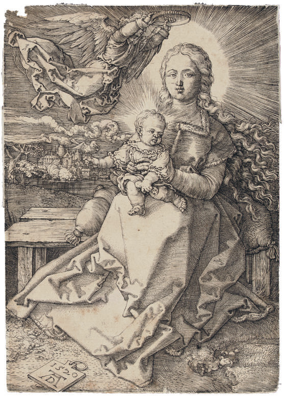 The Virgin and Child crowned by one Angel (B. 37; M., Holl. 41; S.M.S. 92)
