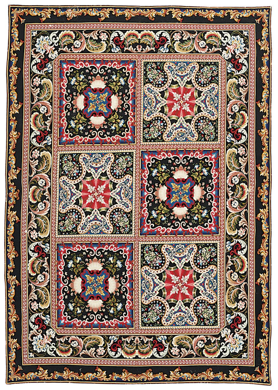 A RUSSIAN NEEDLEWORK RUG , CIRCA 1880 Christie's