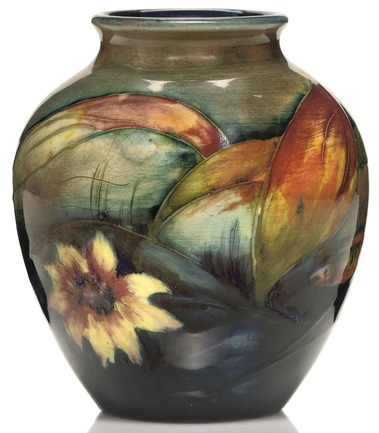 A WILLIAM MOORCROFT 'FISH' POTTERY VASE , CIRCA 1935 Christie's