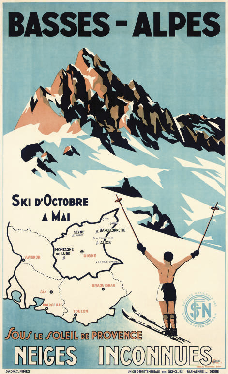 Chapatte Henri Basses Alpes Posters Ski Winter