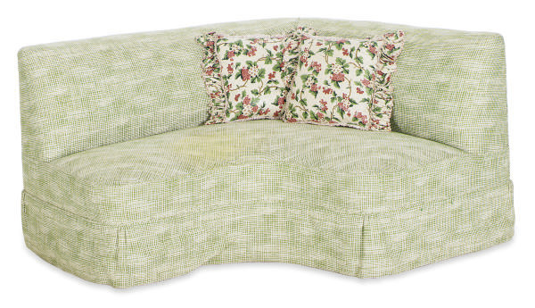 An Upholstered Corner Banquette Sofa Furniture Lighting