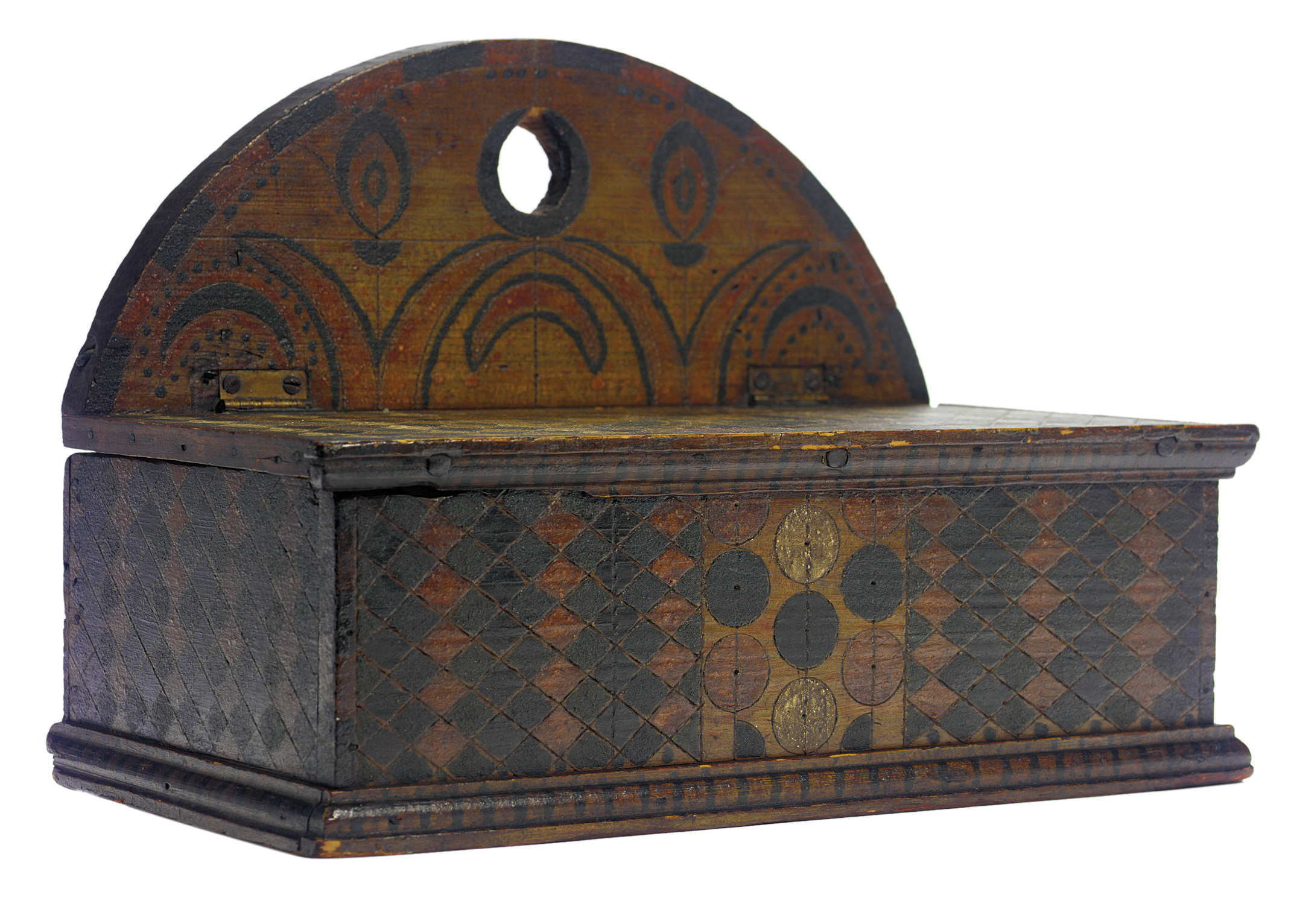 A PaintDecorated Pine Hanging Box , PROBABLY SOMERSET COUNTY, PENNSYLVANIA, 18201850 Christie's