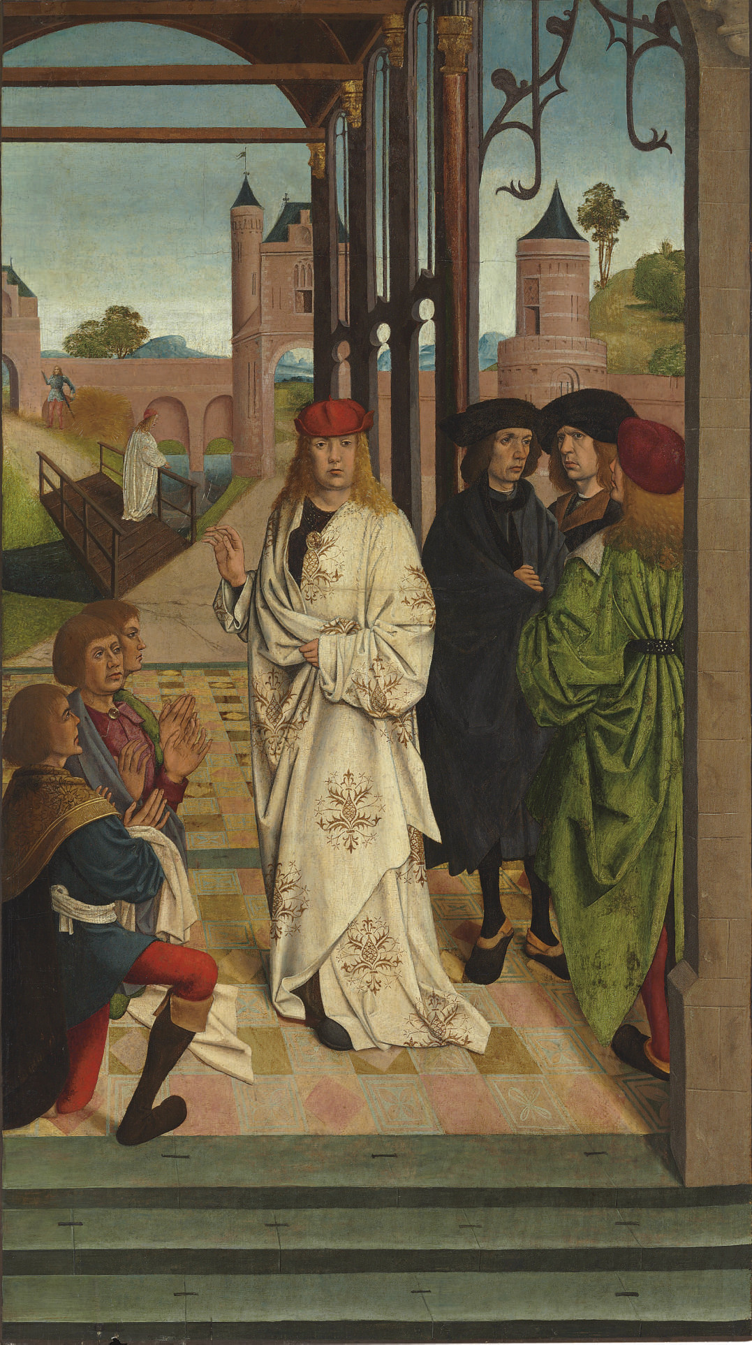 Touraine School, late 15th Century , A male saint giving a blessing