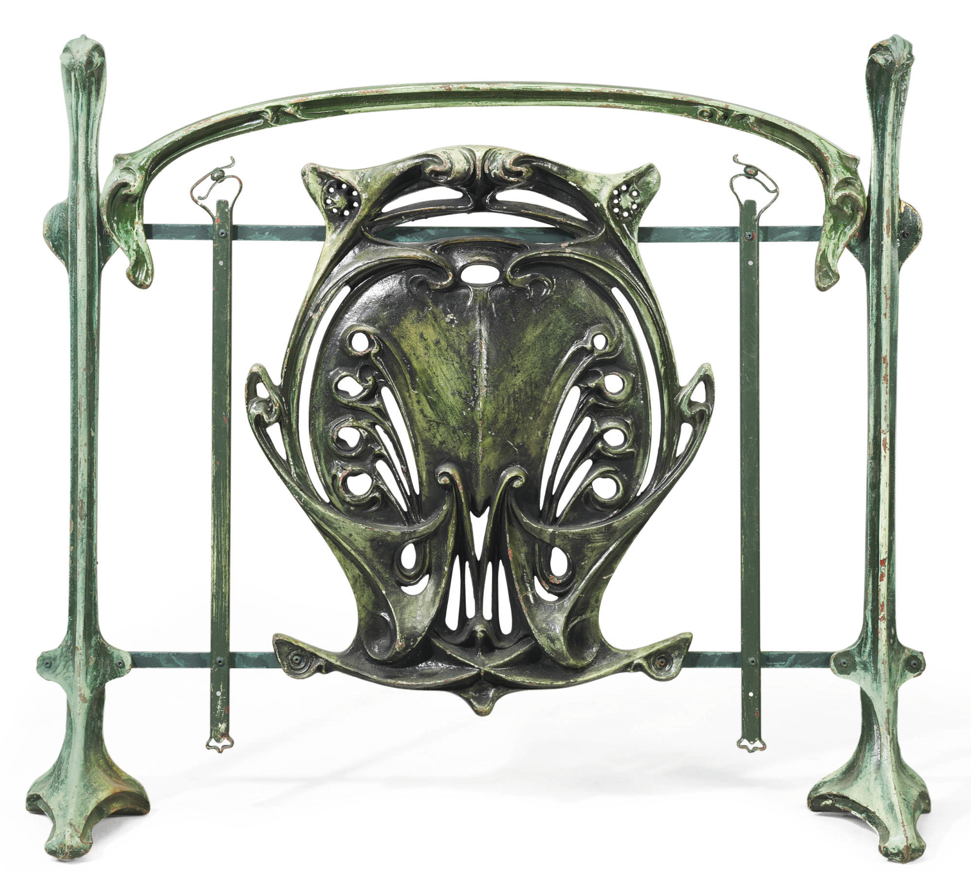 Hector Guimard (1867-1942), A painted cast-iron section of a guard rail from the Paris M&eacute;tro, c. 1900. 40&frac12; in (103 cm) high, 47 in (119.5 cm) wide. Sold for $27,500 on 25 March 2009 in 20th Century Decorative Arts &amp; Design at Christie&rsquo;s in New York