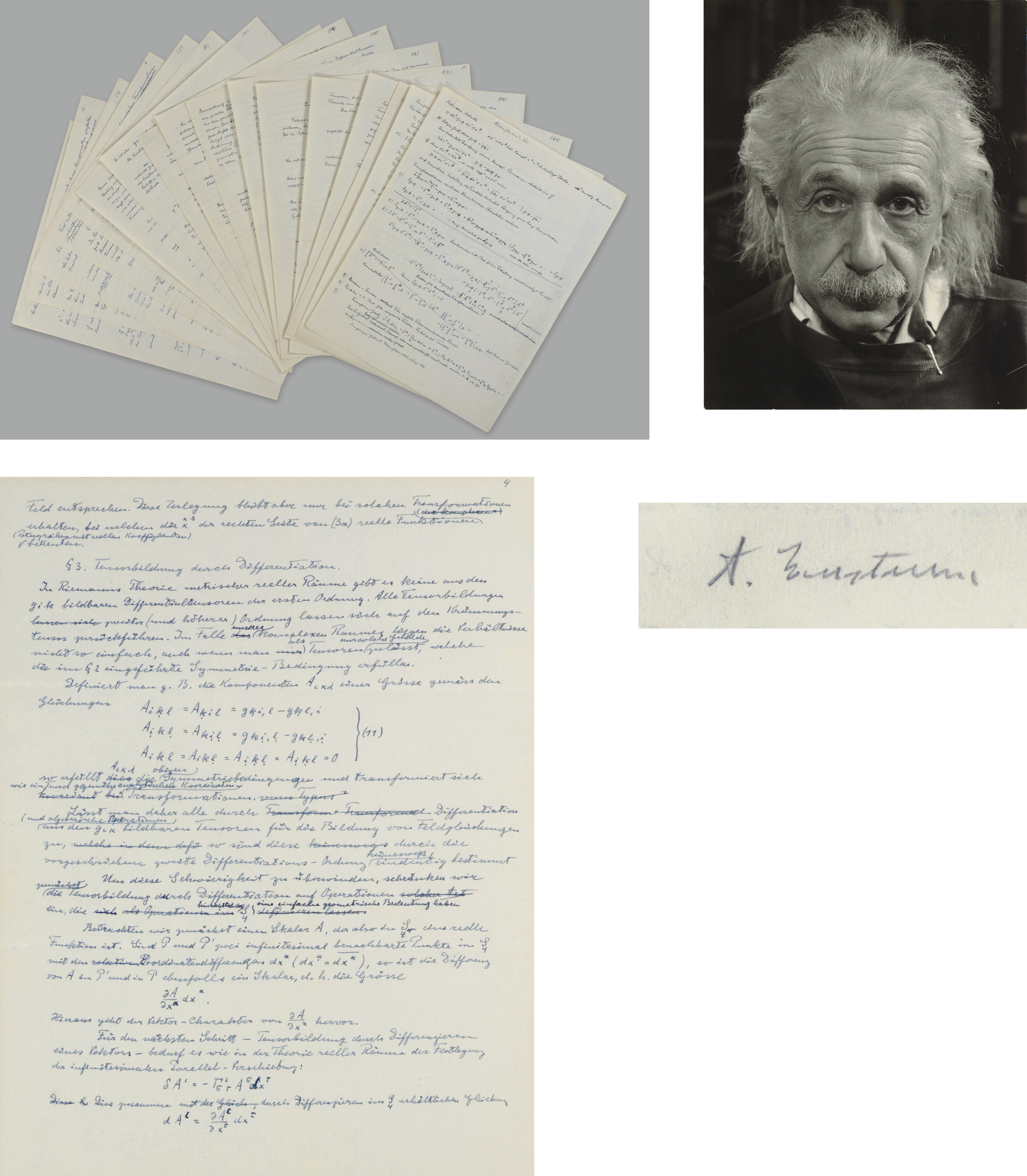EINSTEIN, Albert (18791955). Autograph scientific manuscript signed