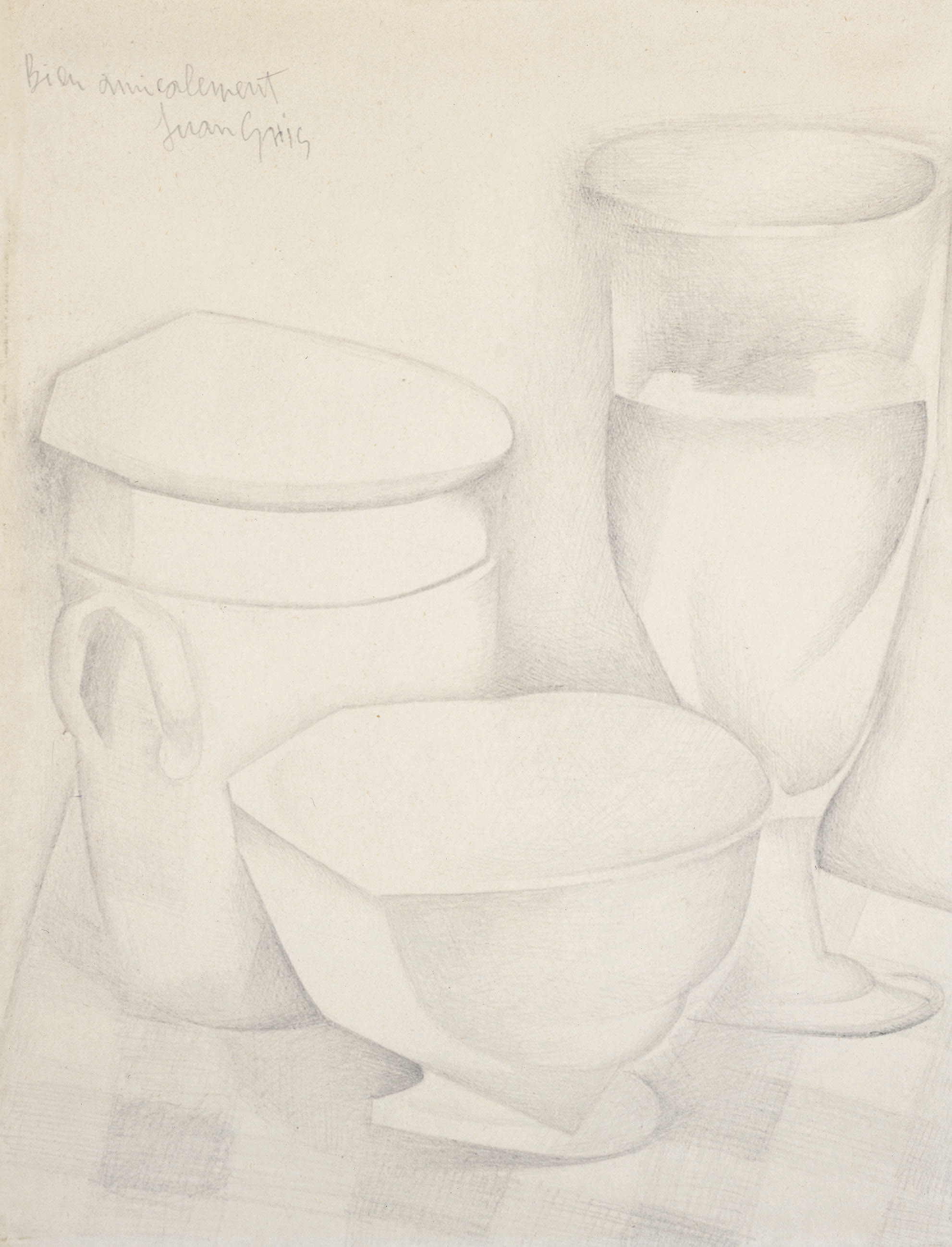 JUAN GRIS (1887-1927) , Nature morte à la théière (recto