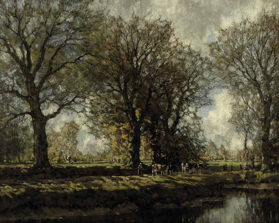 Arnold Marc Gorter (1866-1933) , Cattle on a Sunlit Path ...