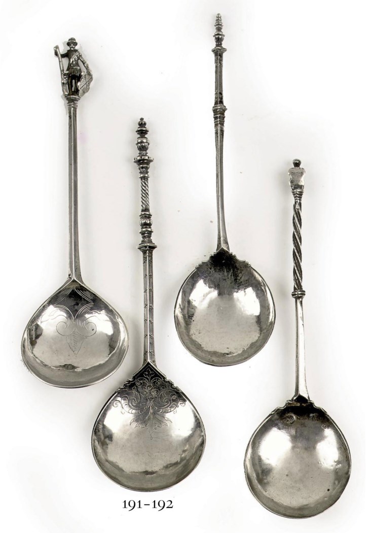 Two Dutch silver spoons , THE FIRST WITH MAKER'S MARK AND DATE LETTER ...