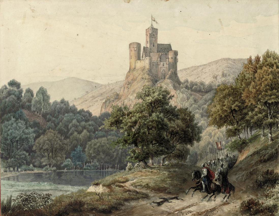 Friedrich Heunert Soest 1808 1876 Dusseldorf Knights On Their