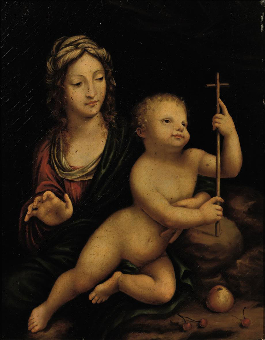 Manner Of Leonardo Da Vinci The Madonna Of The Yarnwinder 16th