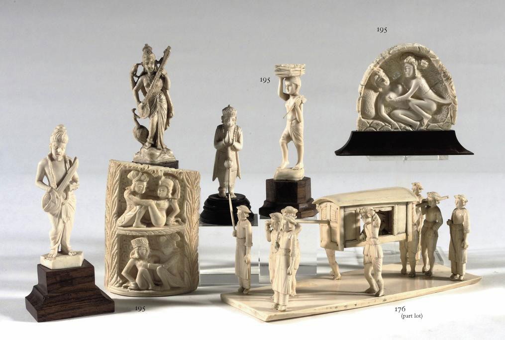 SIX VARIOUS INDIAN IVORY CARVINGS , 20TH CENTURY Christie's