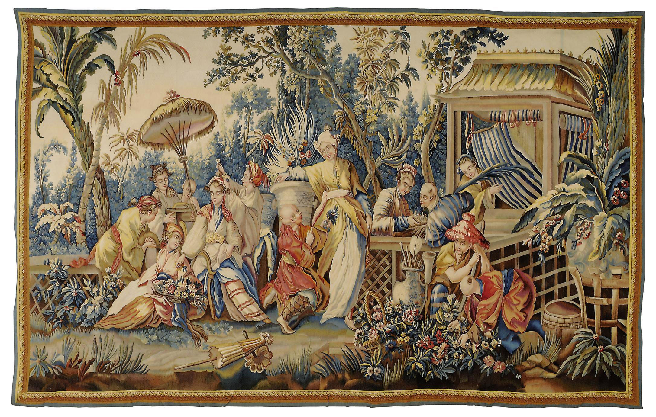 Chinoiserie tapestry sales