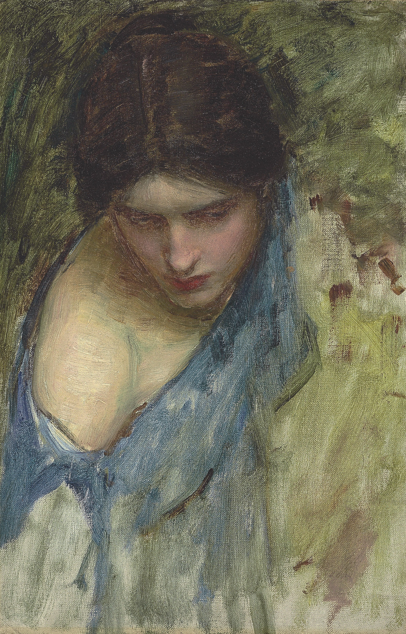 John William Waterhouse, R.A. (1848-1917) , Nymphs finding the head of
