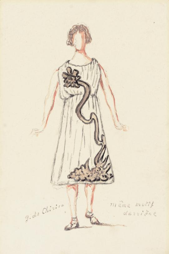 Bozzetto per l'opera Orfeo di Gluck: Costume per donna piangente 
