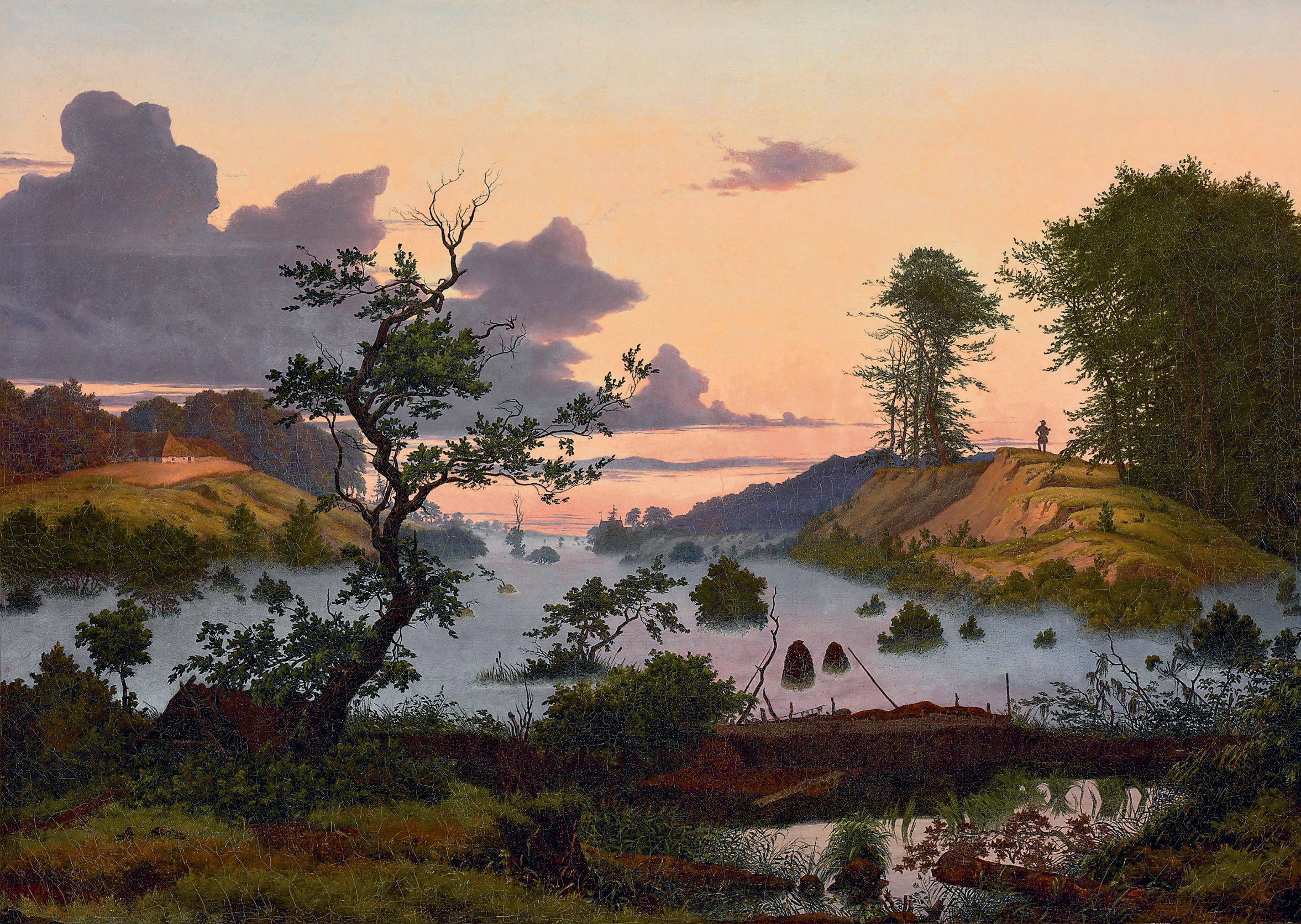 Eduard von Buchan (German, 18001876) , Sunrise over a northern