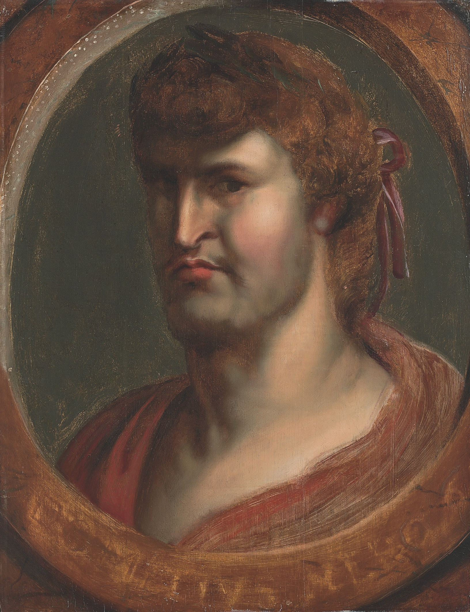 The Emperor Nero, bust-length, in a feigned, marble oval 
