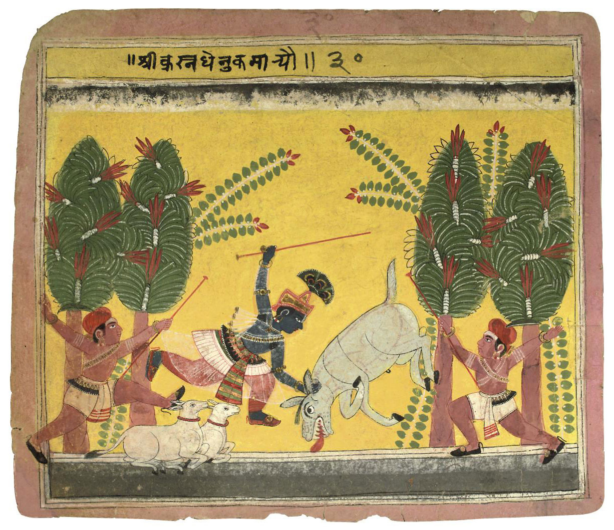 KRISHNA KILLING A DEMON , MALWA, INDIA, CIRCA 1650 Christie's