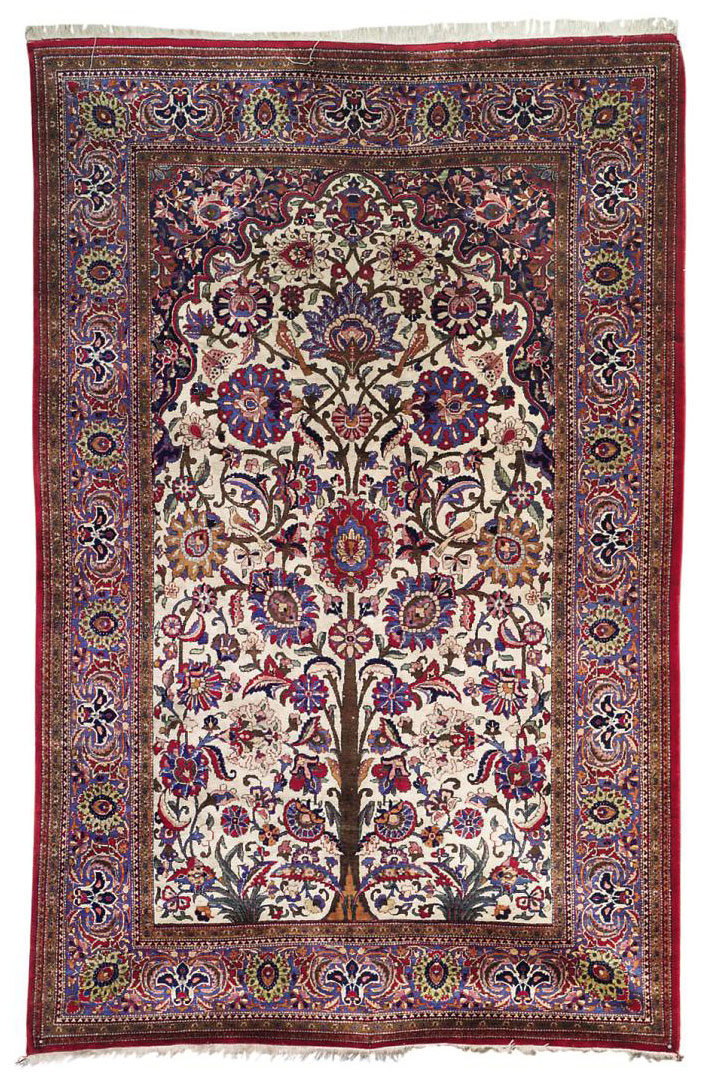 A SILK KASHAN PRAYER RUG , CENTRAL PERSIA, CIRCA 1920 | Christie's
