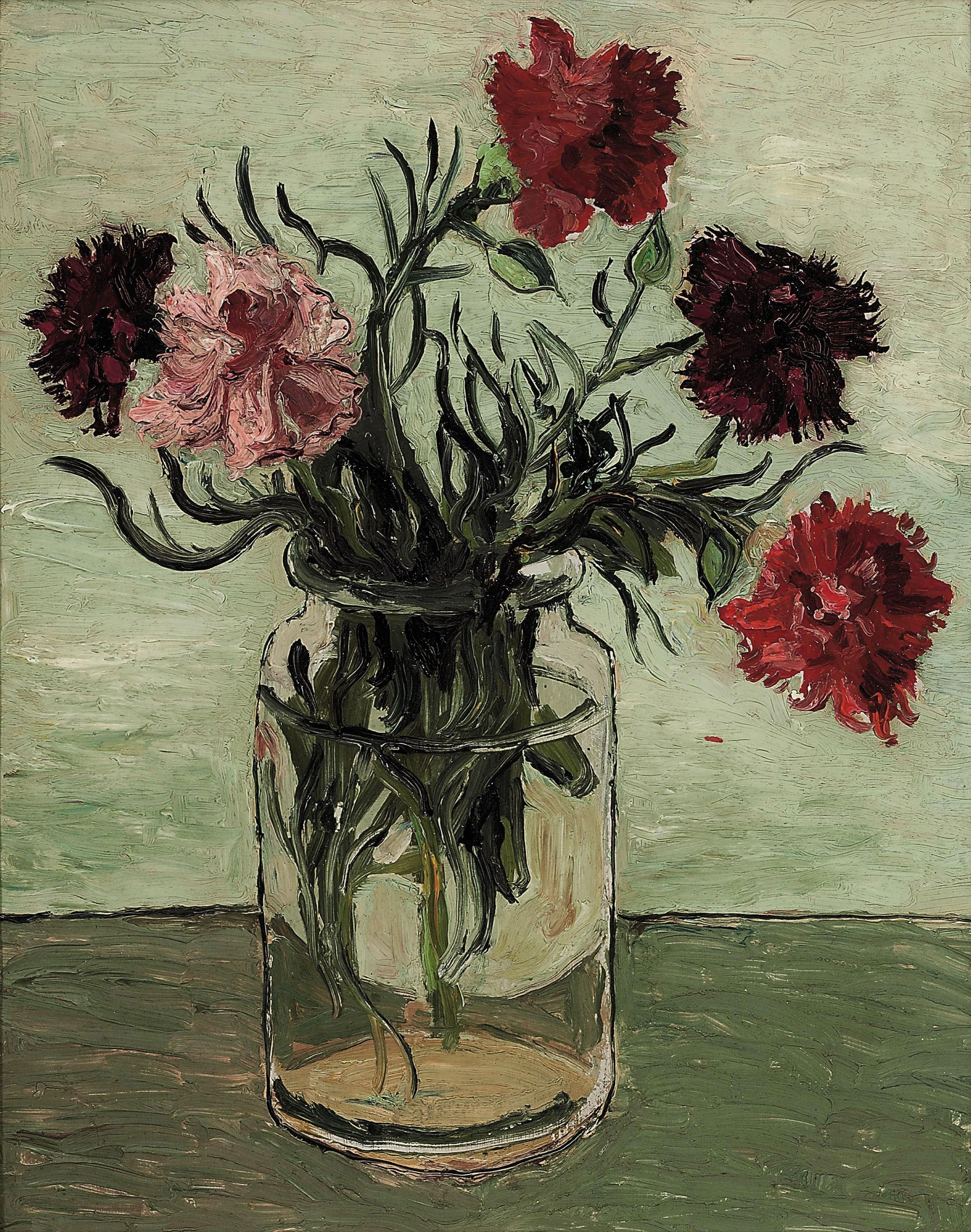 Christopher Wood (19011930) , Carnations in a Glass Jar Christie's