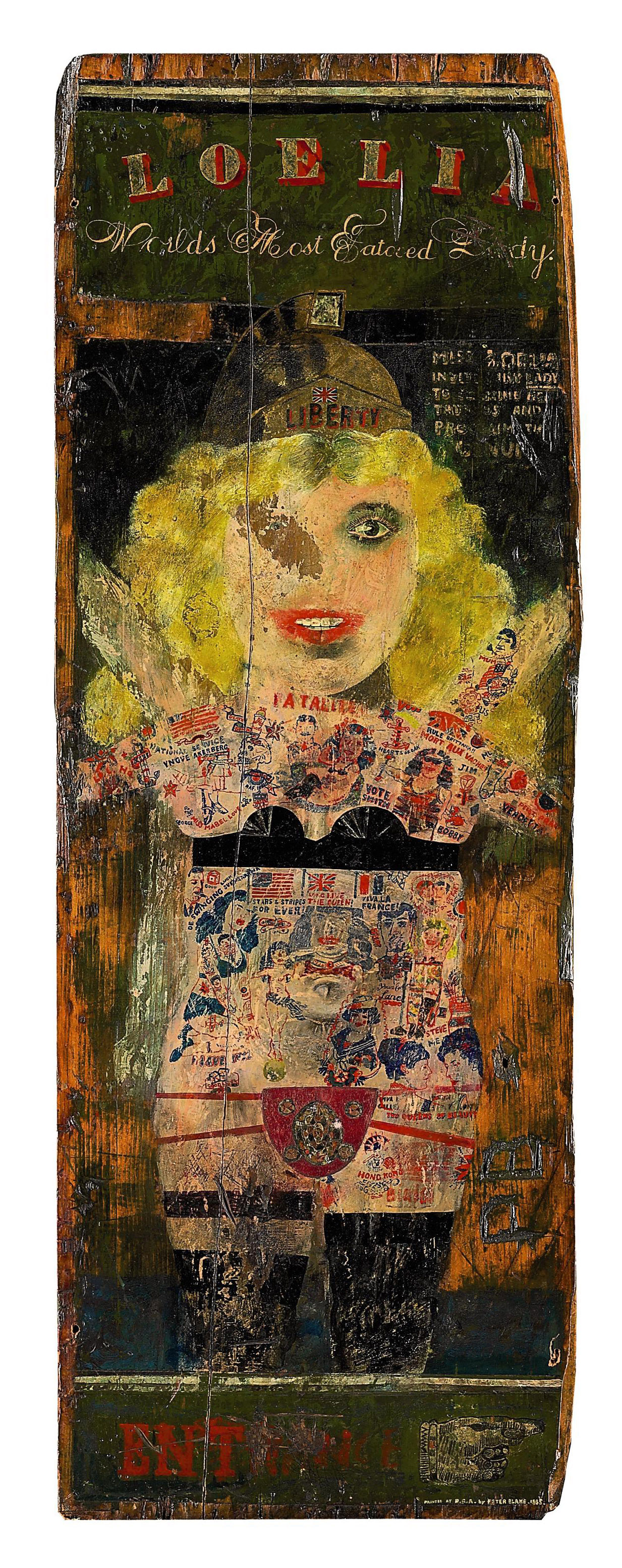 Sir Peter Blake, R.A. (b. 1932) , Loelia, World's Most Tattooed Lady