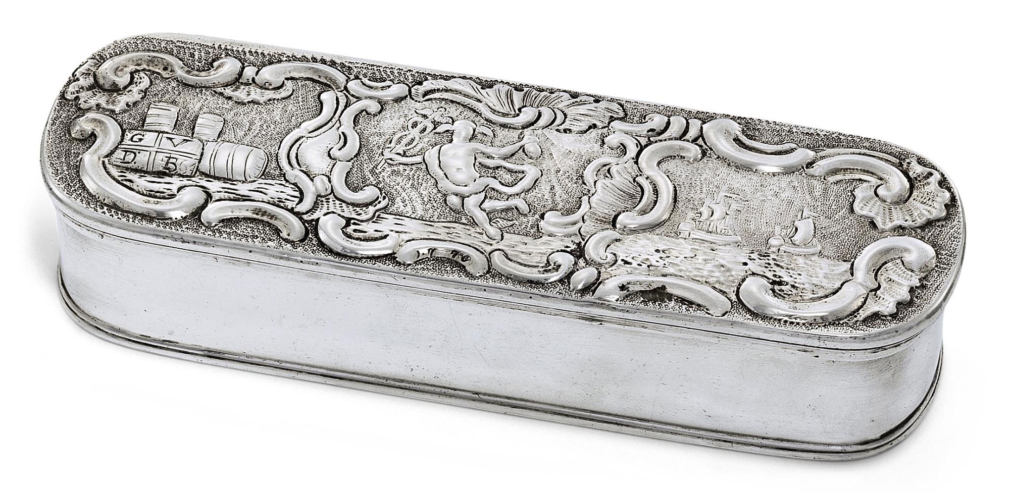 A DUTCH SILVER TOBACCO-BOX , MARK OF P. VAN OS, AMSTERDAM, 1765
